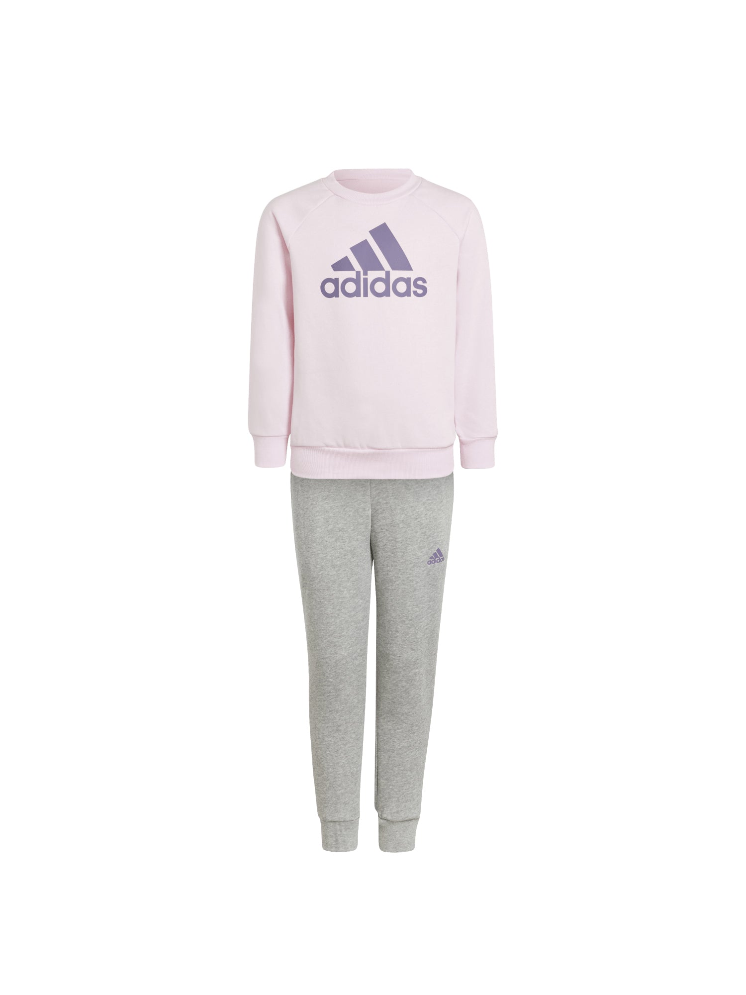 ADIDAS TUTA SPORTIVA JR ESSENTIALS LOGO ROSA-GRIGIO