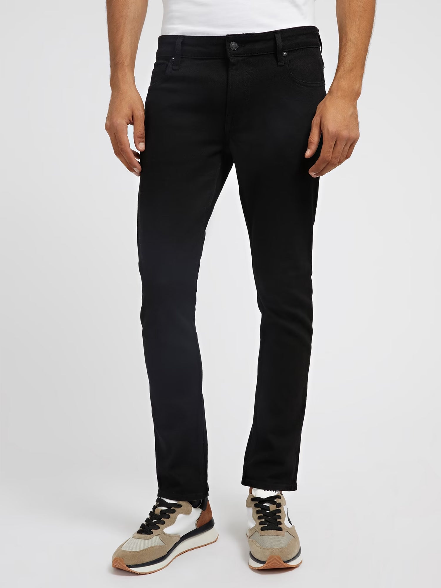 GUESS JEANS JEANS SKINNY MIAMI IN DENIM NERO