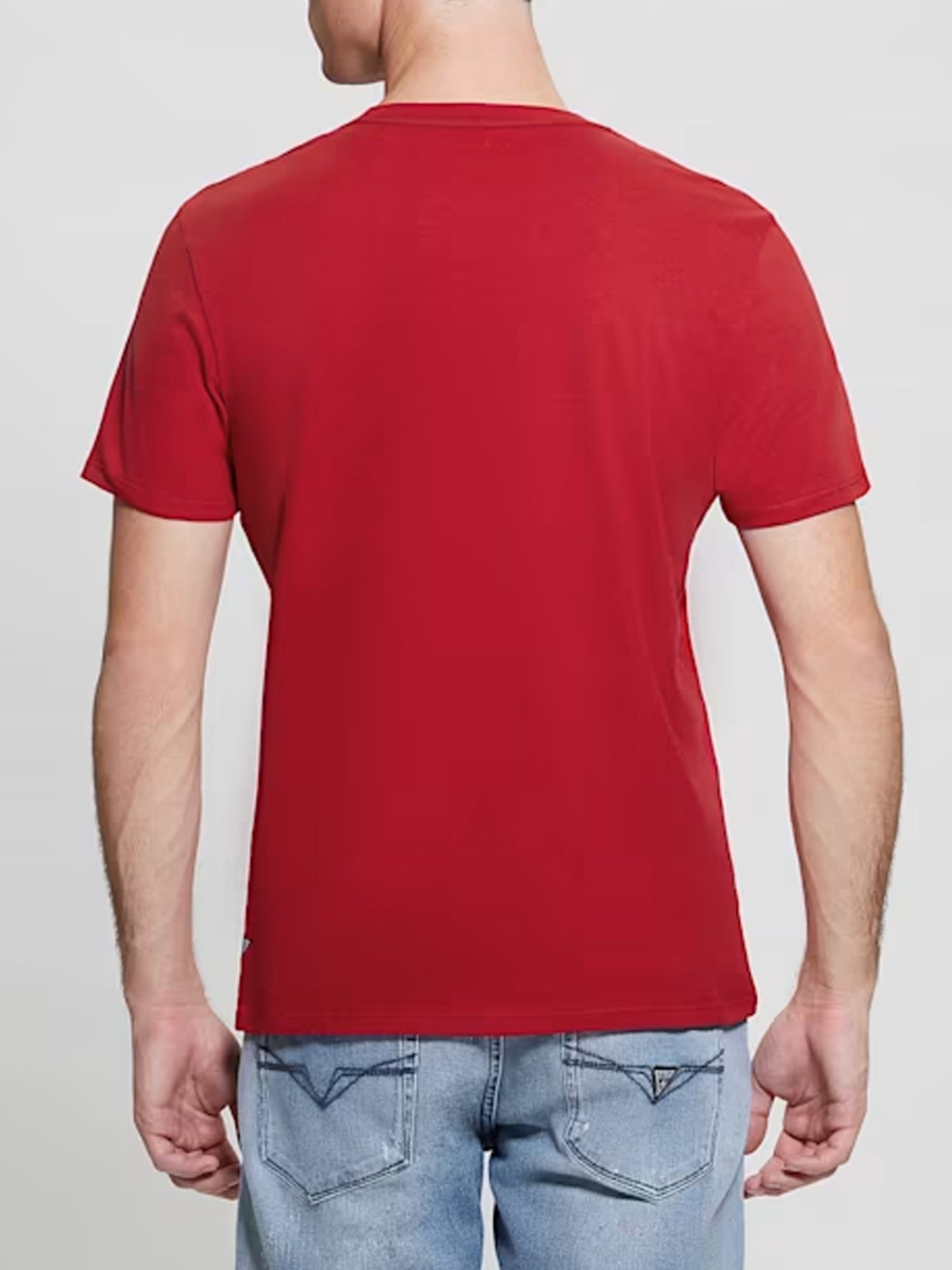 GUESS JEANS T-SHIRT FOIL LOGO ROSSO