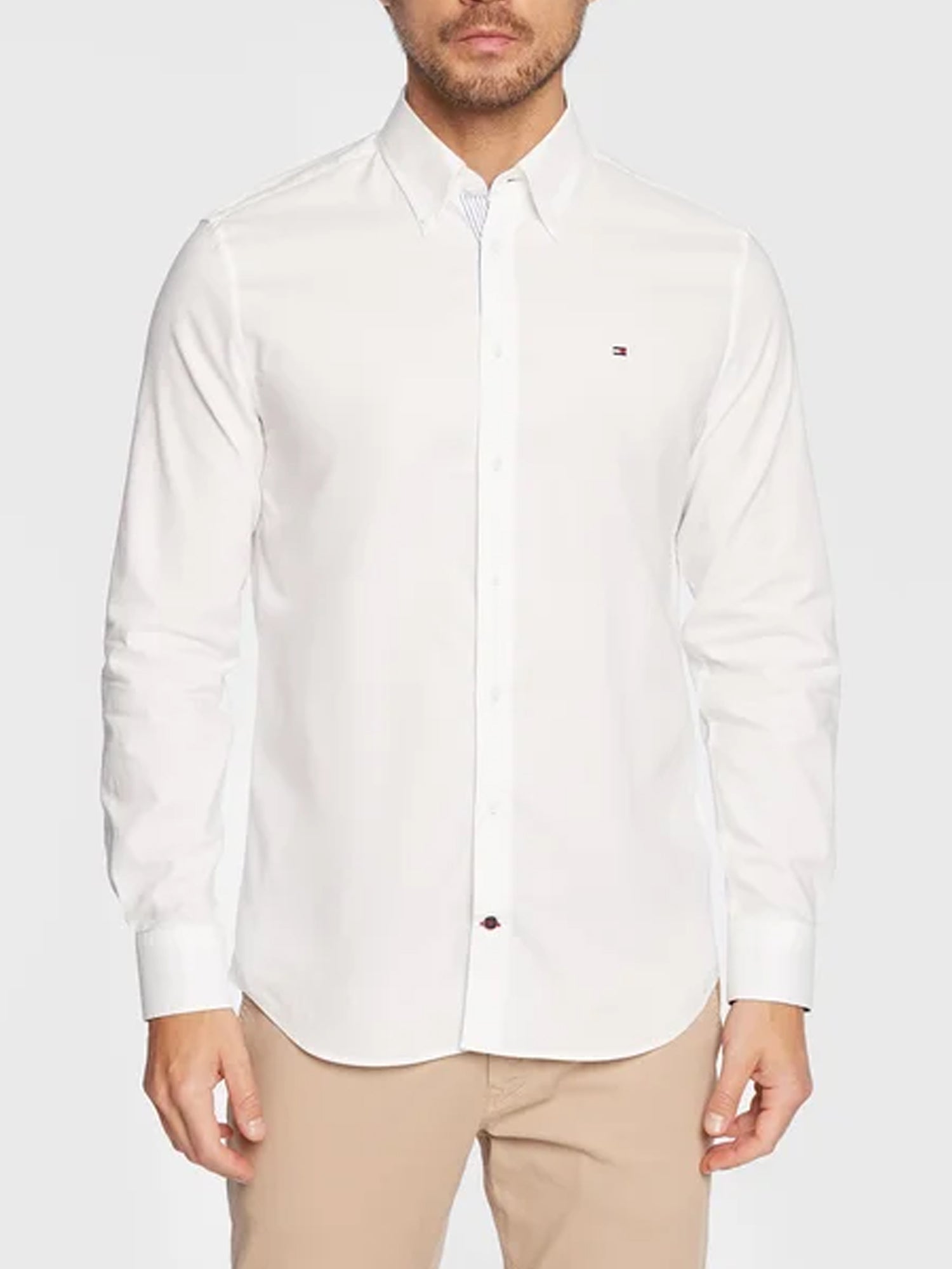 TOMMY HILFIGER CAMICIA SLIM FIT BIANCO