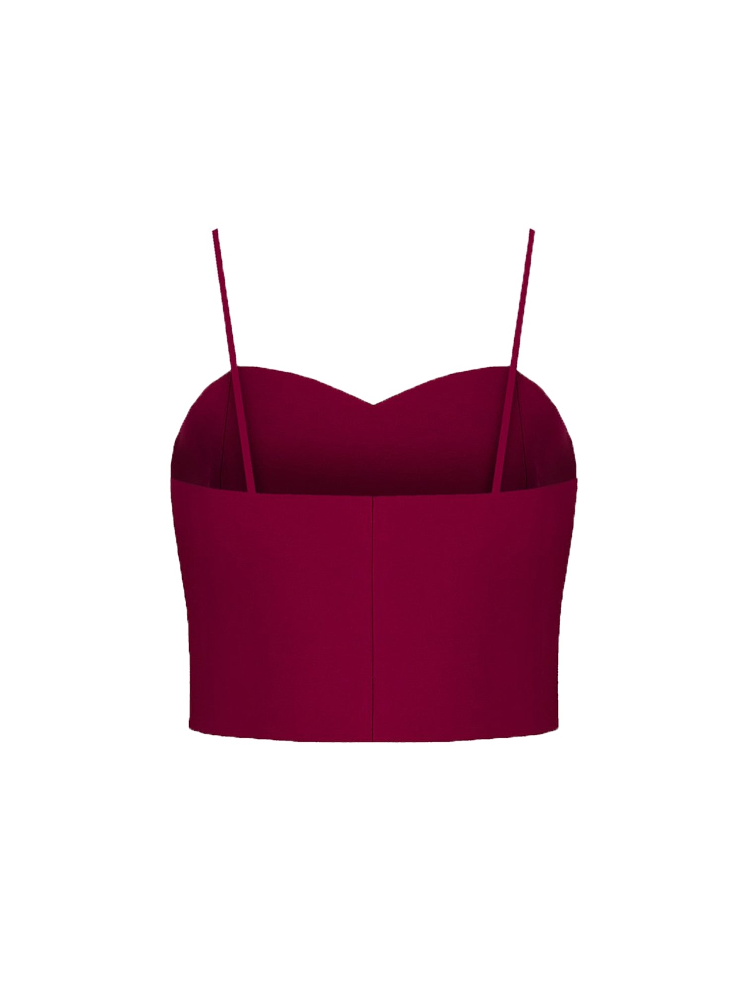 RINASCIMENTO TOP CROP CON SCOLLO A CUORE BORDEAUX ROSSO