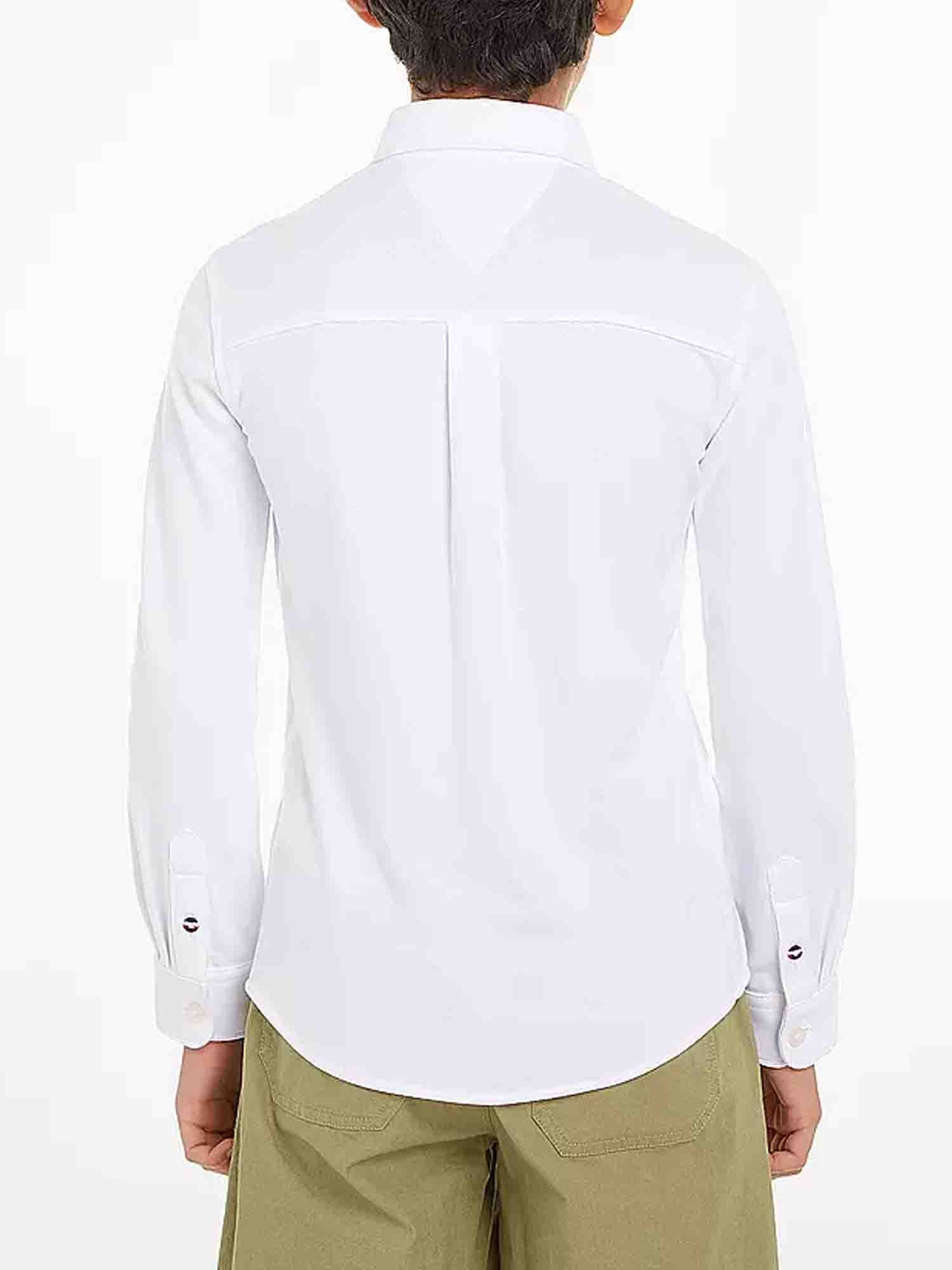 TOMMY HILFIGER CAMICIA MONOGRAM DA RAGAZZO BIANCO