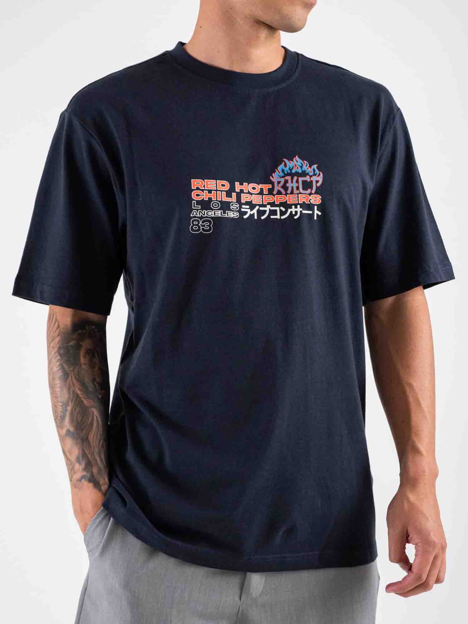 ONLY&SONS T-SHIRT RED HOT CHILLI PEPPERS DARK BLU