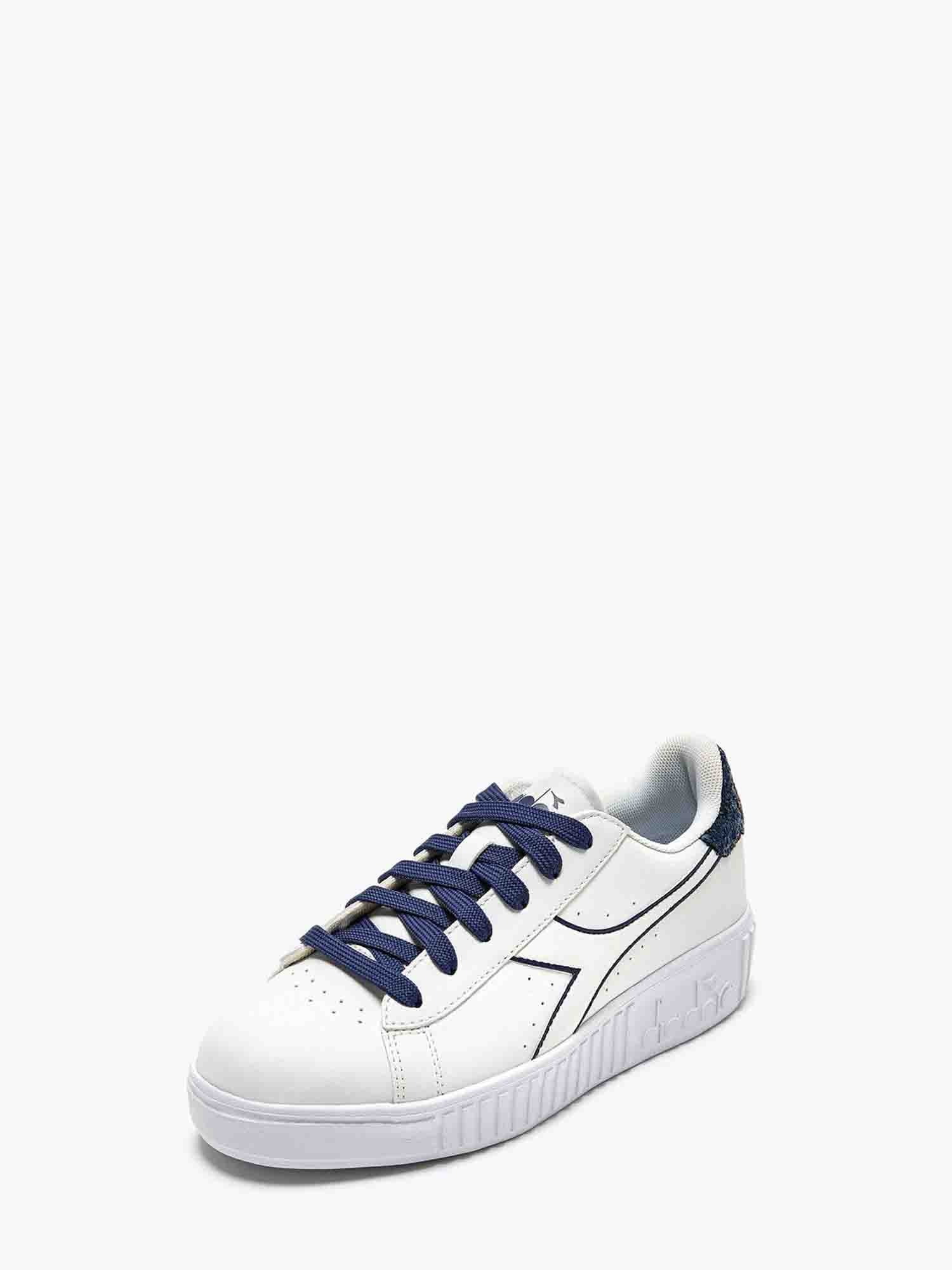 DIADORA GAME STEP P SPARKLY GS SNEAKERS BIANCO-BLU