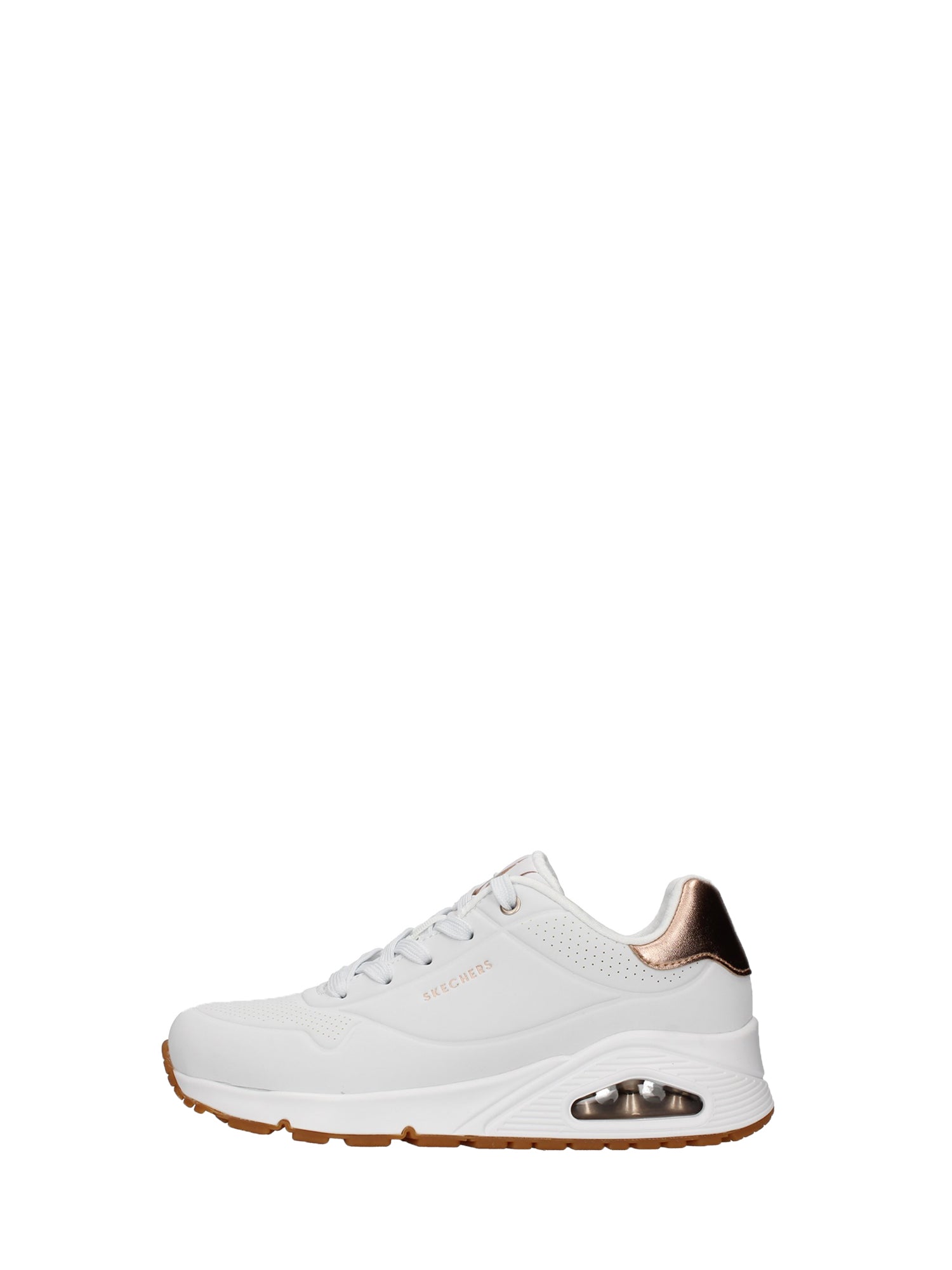 SKECHERS UNO-GOLDEN AIR SNEAKERS  BIANCO - ORO