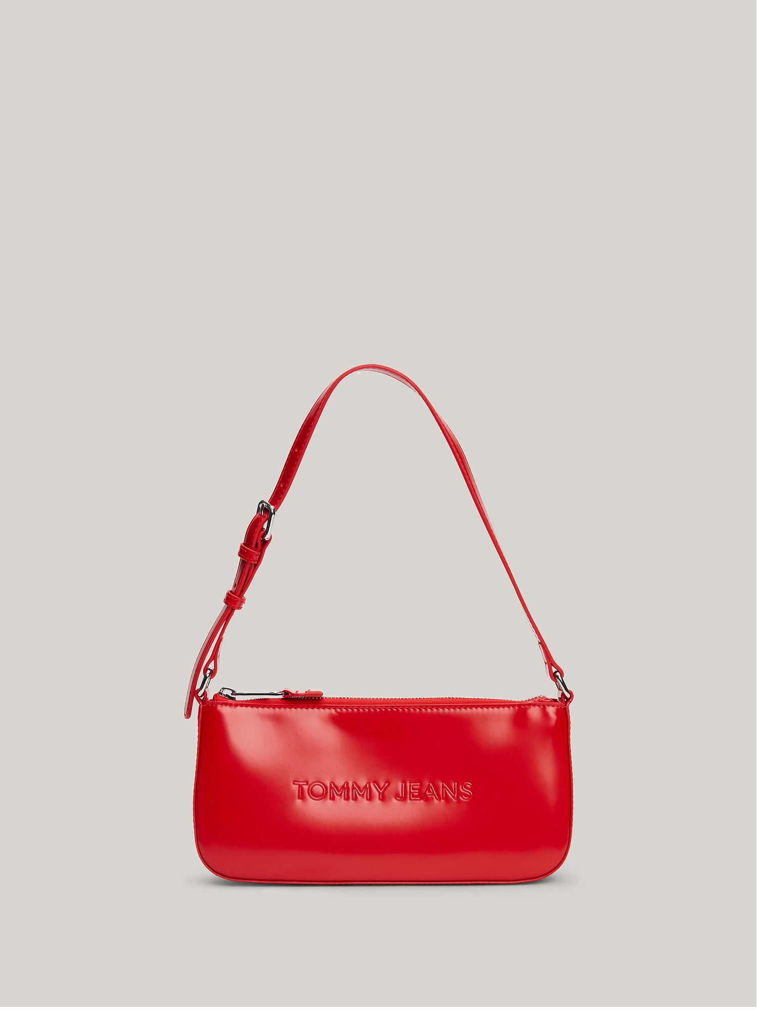 TOMMY HILFIGER BORSA A SPALLA CON LOGO A RILIEVO ROSSO