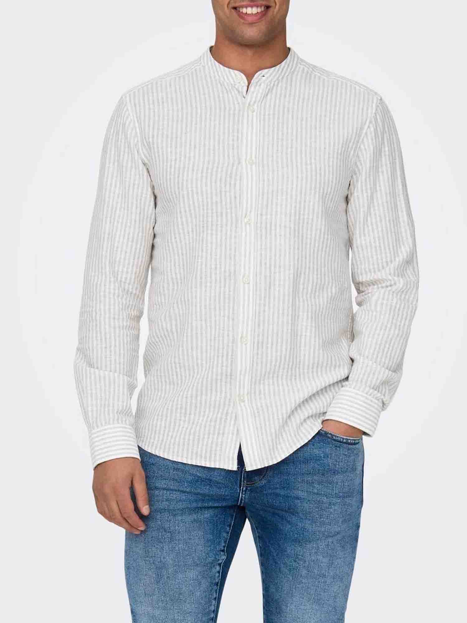 ONLY&SONS CAIDEN LIFE CAMICIA CHINCHILLA