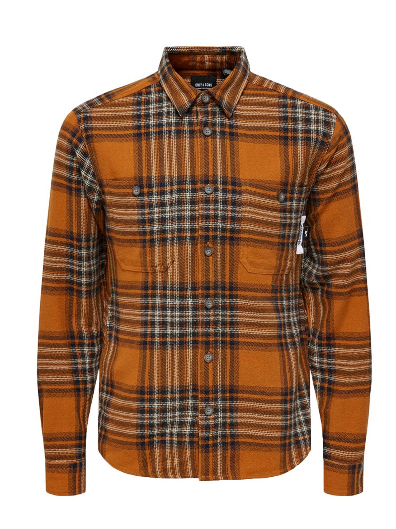 ONLY&SONS CAMICIA MILTON ARANCIO ZUCCA