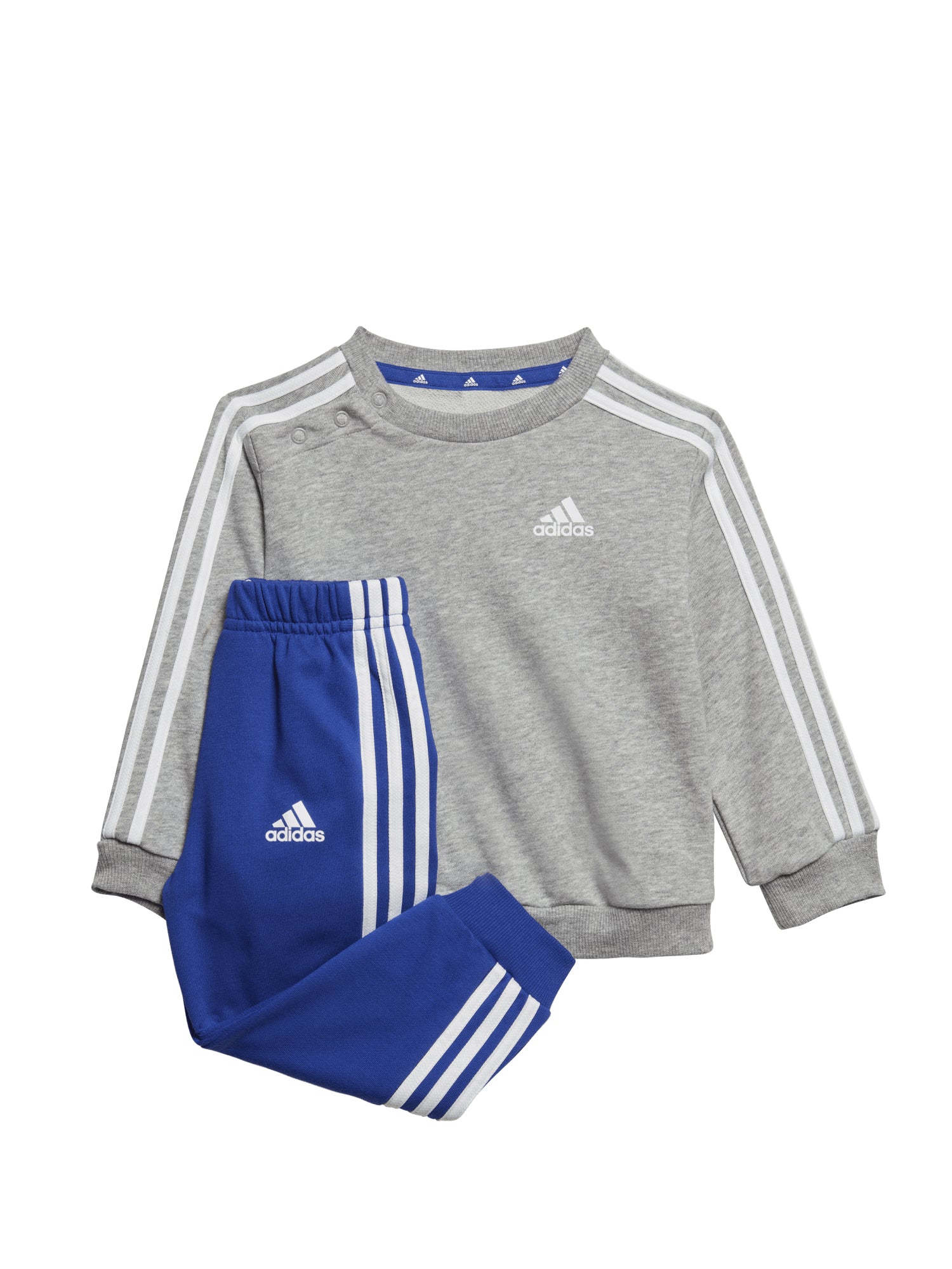 ADIDAS TUTA ESSENTIALS 3-STRIPES JOGGER INFANT GRIGIO - BLU