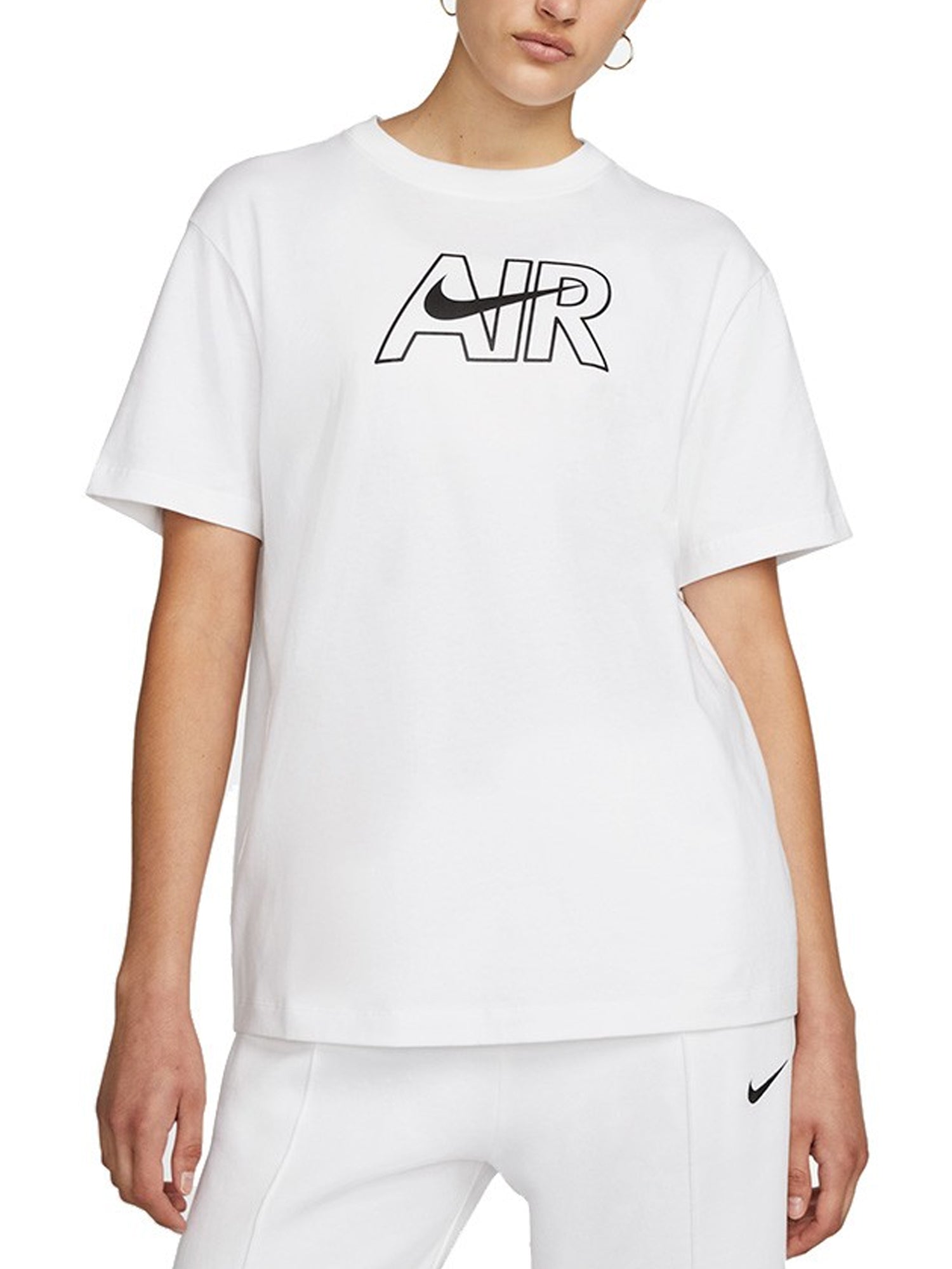 NIKE T-SHIRT AIR GIROCOLLO BIANCO