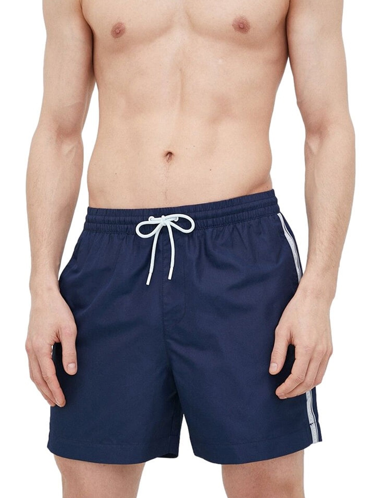 CALVIN KLEIN SHORTS DA BAGNO LOGO TAPE BLU