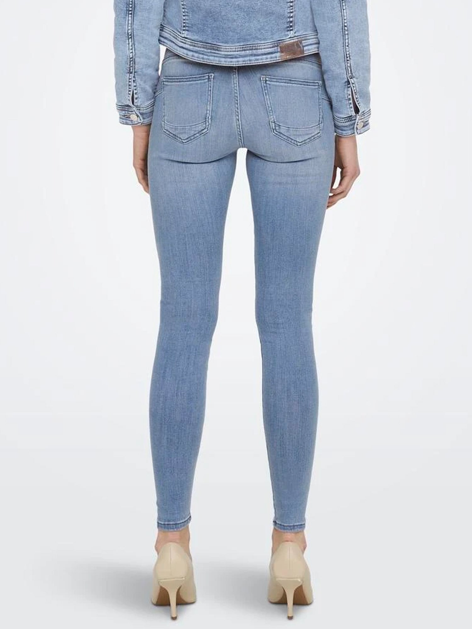 ONLY JEANS SKINNY POWER MID PUSH UP IN DEINIM BLU