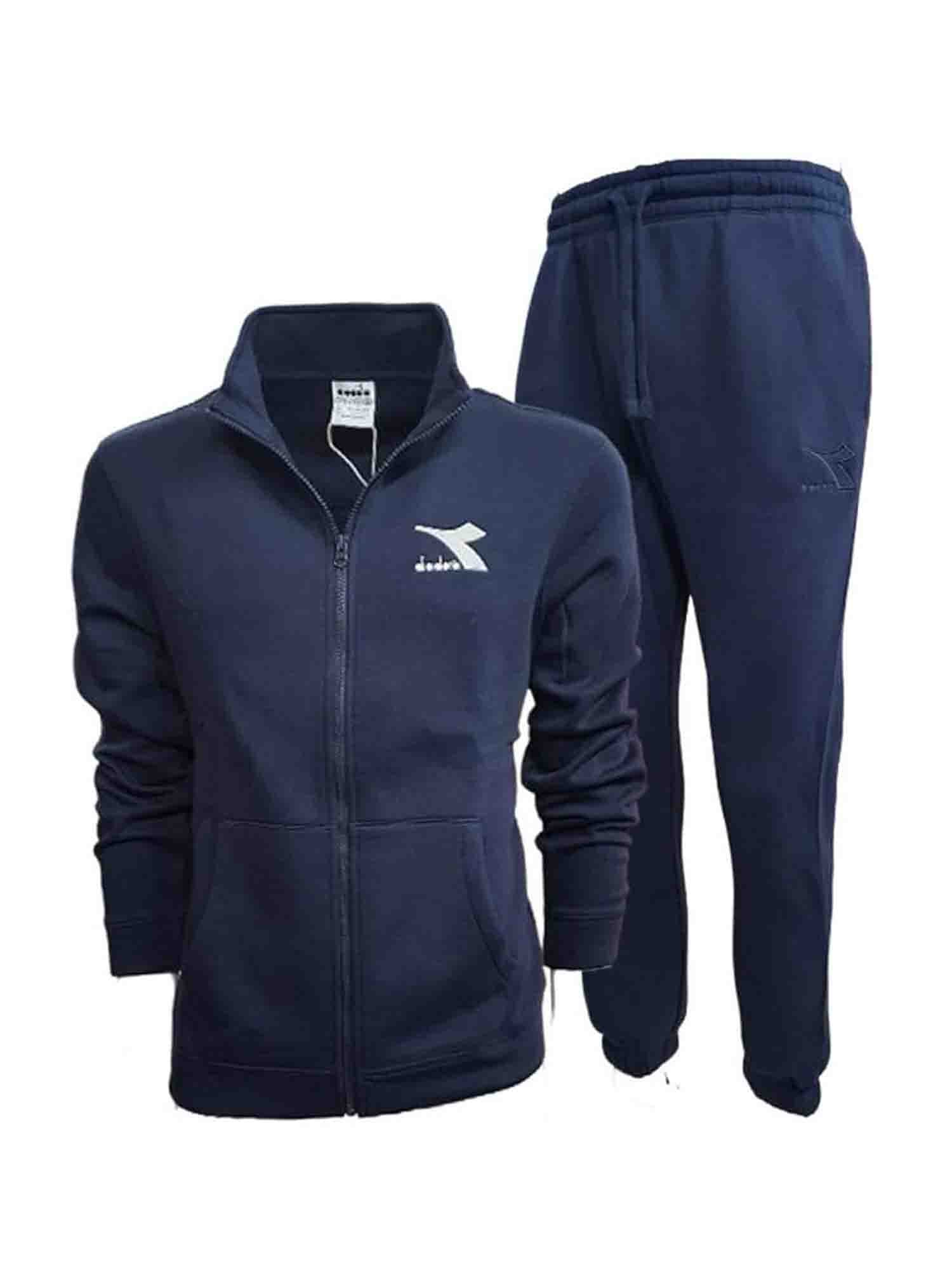 DIADORA TUTA FULL ZIP BLU SCURO