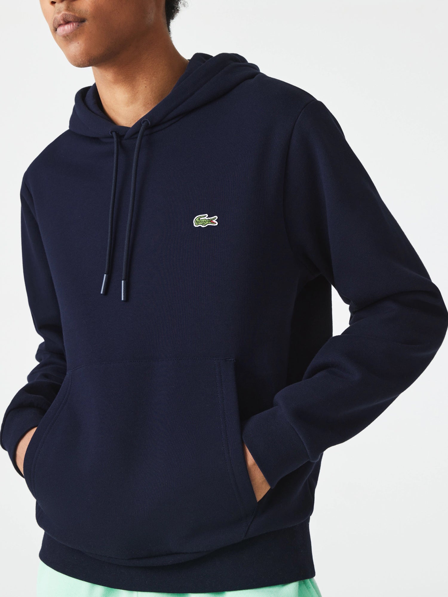 LACOSTE FELPA CON CAPPUCCIO  BLU