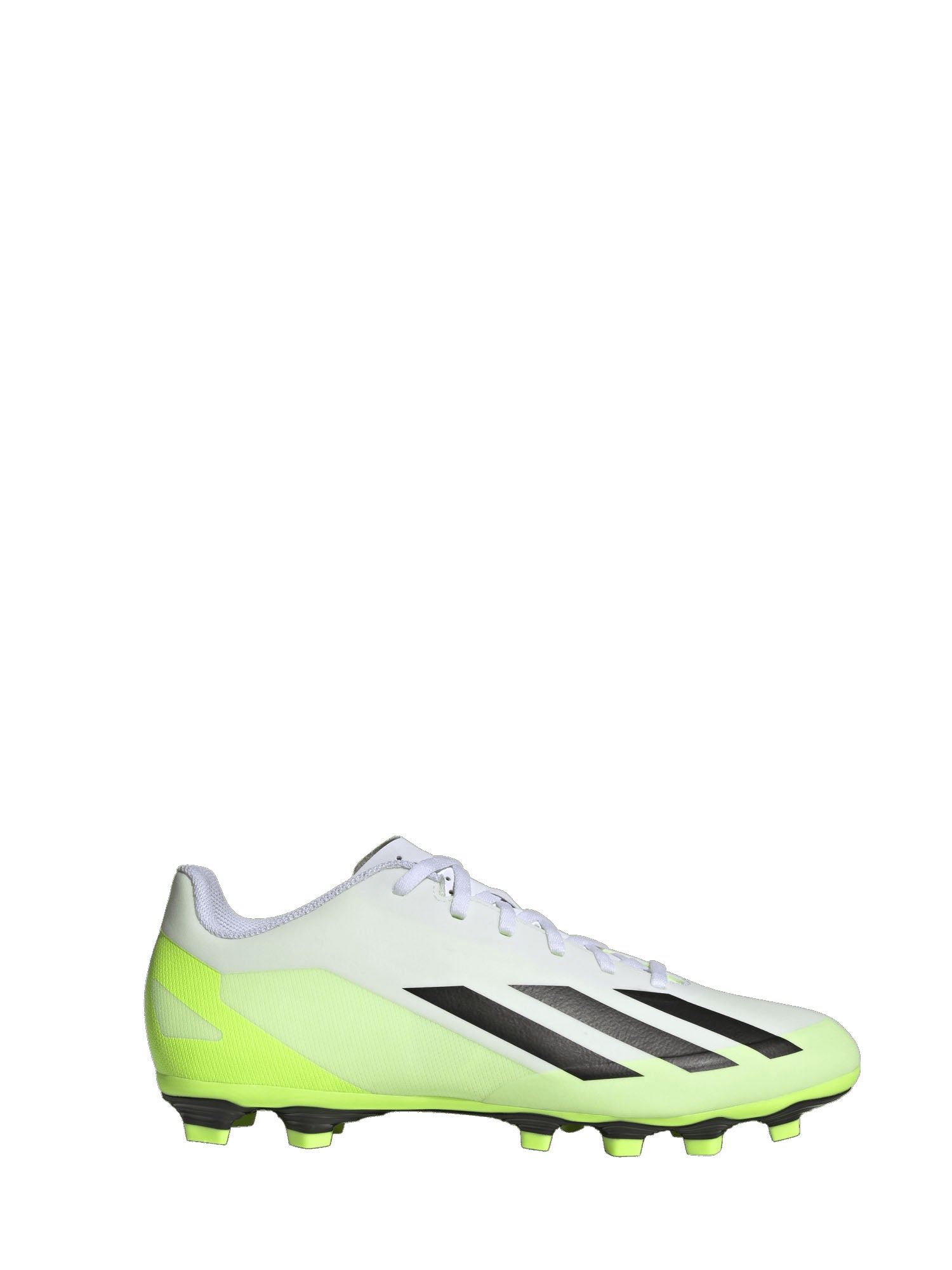 ADIDAS SCARPE CALCIO X CRAZYFAST.4 FLEXIBLE GROUND BIANCO - VERDE ACIDO