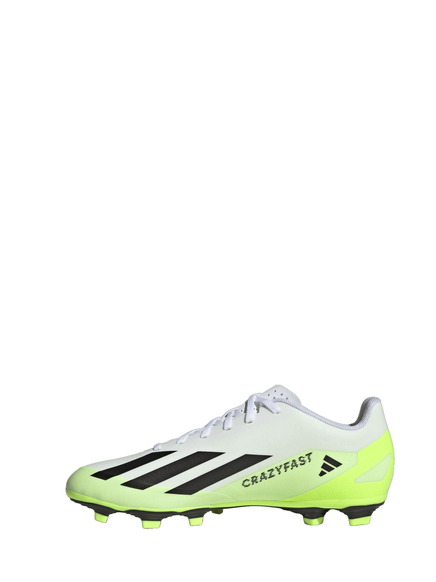 ADIDAS SCARPE CALCIO X CRAZYFAST.4 FLEXIBLE GROUND BIANCO - VERDE ACIDO