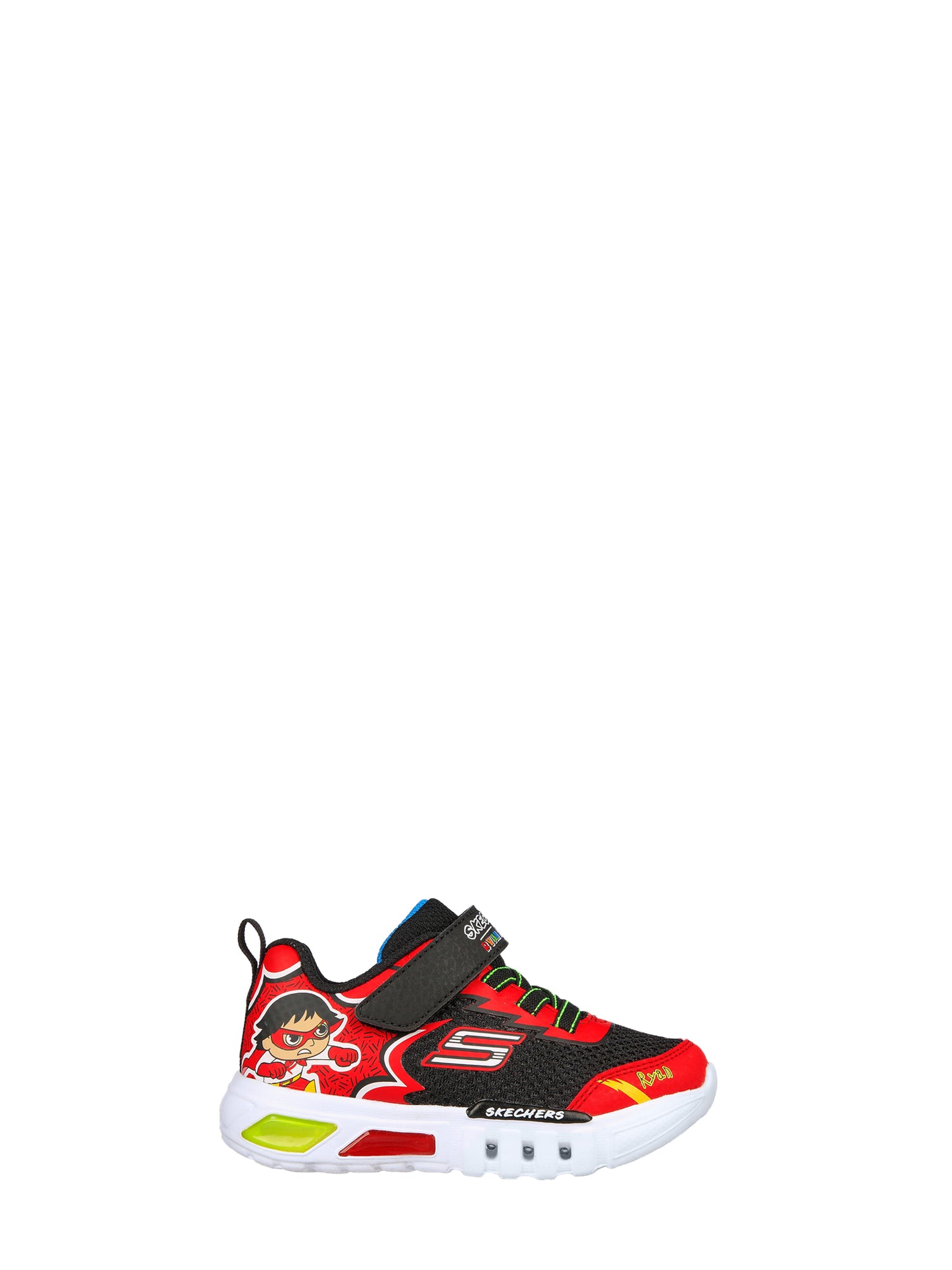 SKECHERS SNEAKERS FLEX-FLOW - HERO-SPEED NERO - ROSSO