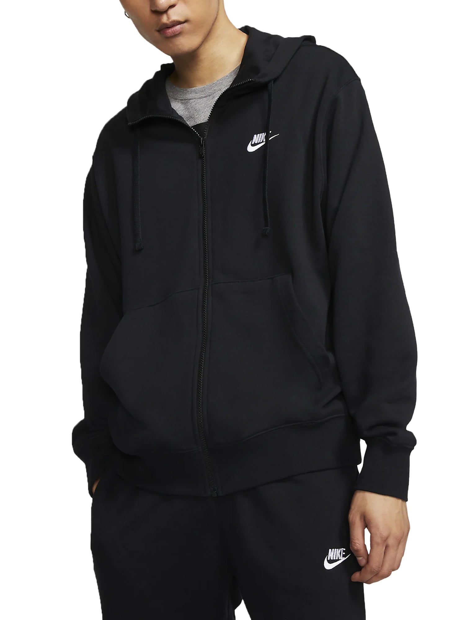 NIKE FELPA SPORTSWEAR CON CAPPUCCIO NERO