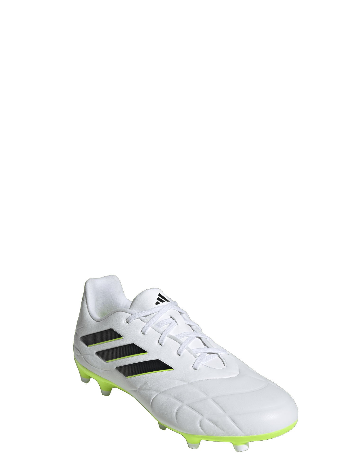 ADIDAS SCARPE CALCIO COPA PURE.3 FIRM GROUND BIANCO - VERDE ACIDO