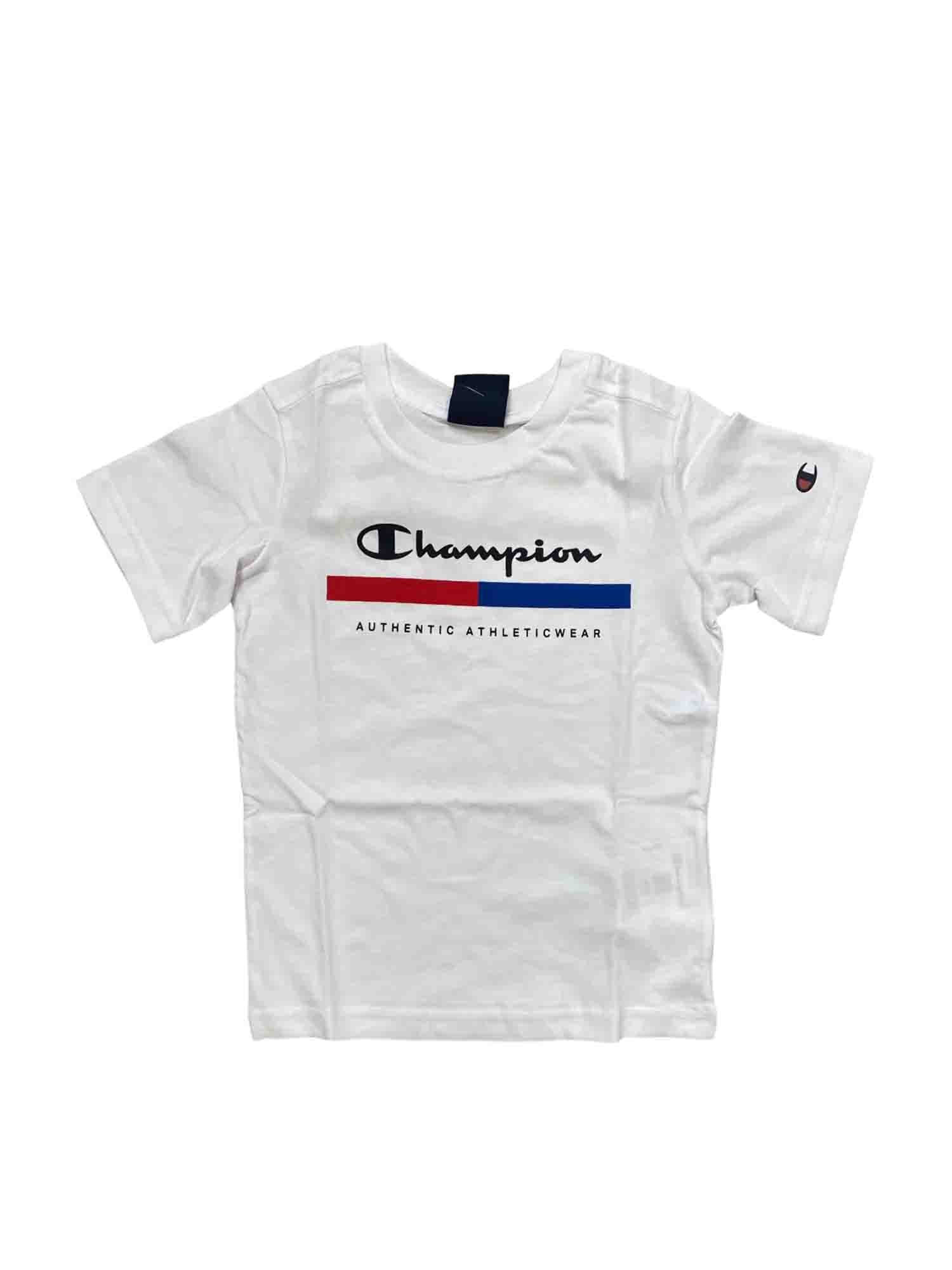 CHAMPION T-SHIRT DA RAGAZZO BIANCO