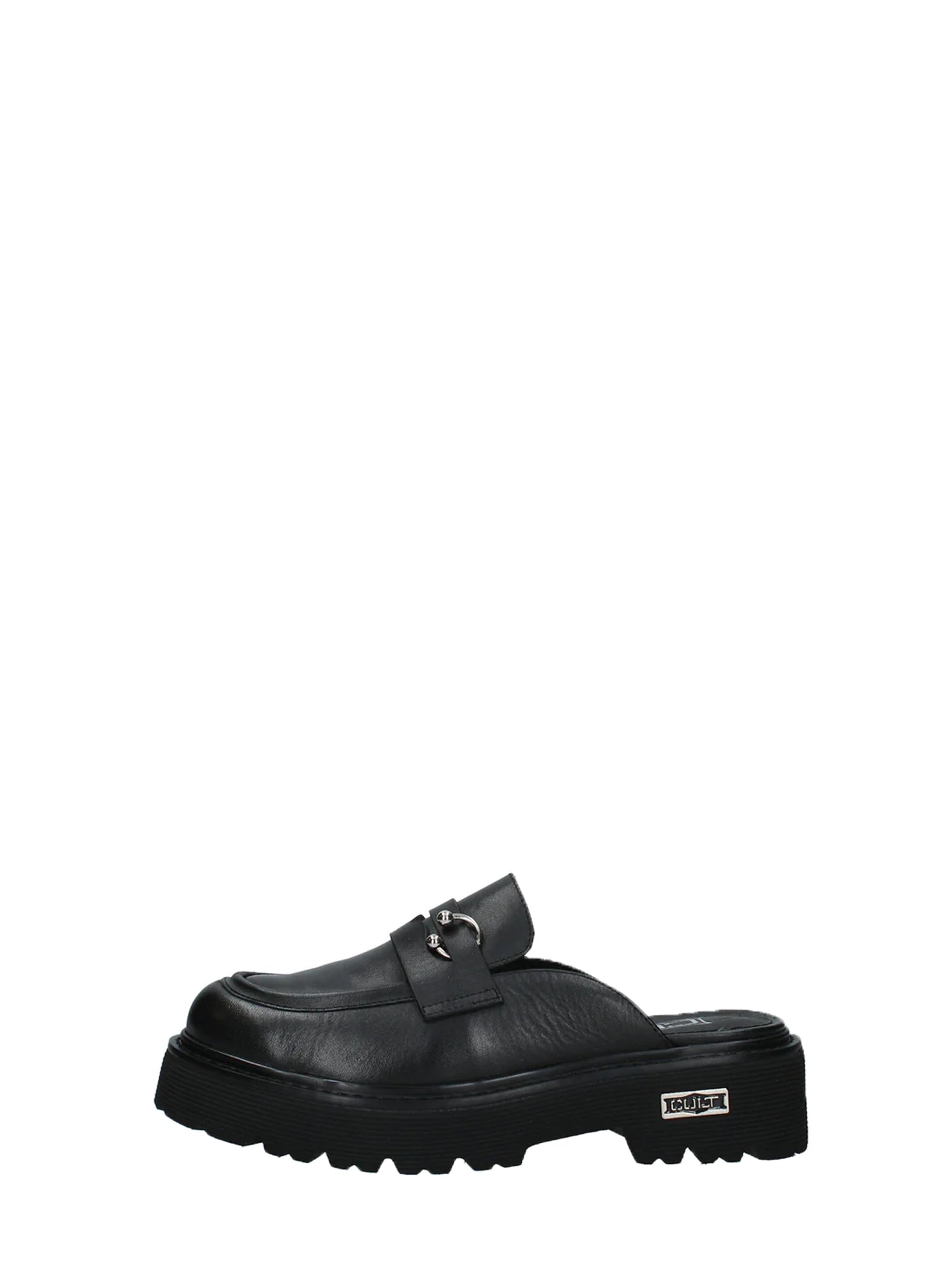 CULT SABOT SLASH 4214 IN PELLE NERO