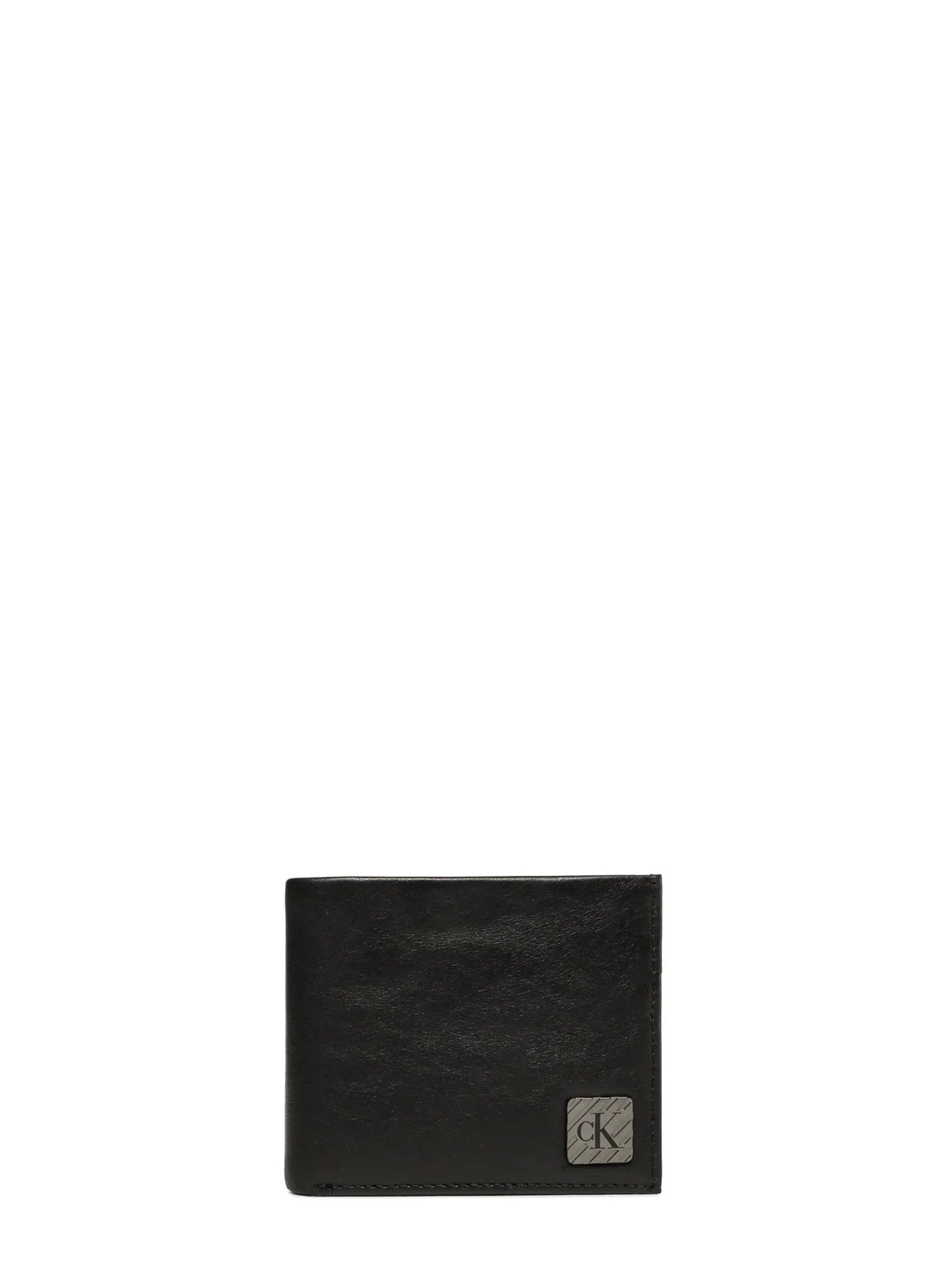 CALVIN KLEIN ACCESSORIES PORTAFOGLI LOGO HARDWARE BIFOLD NERO