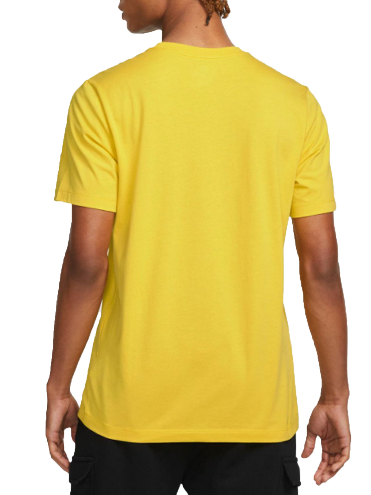 NIKE T-SHIRT GIROCOLLO SWOOSH GIALLO - BLU