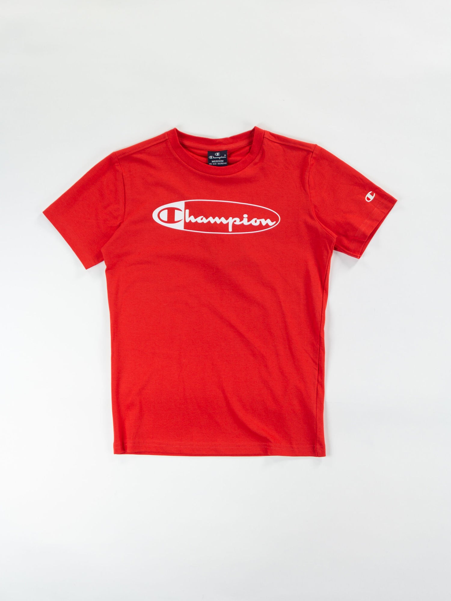 CHAMPION T-SHIRT MANICHE CORTE GRAFIC LOGO ROSSO