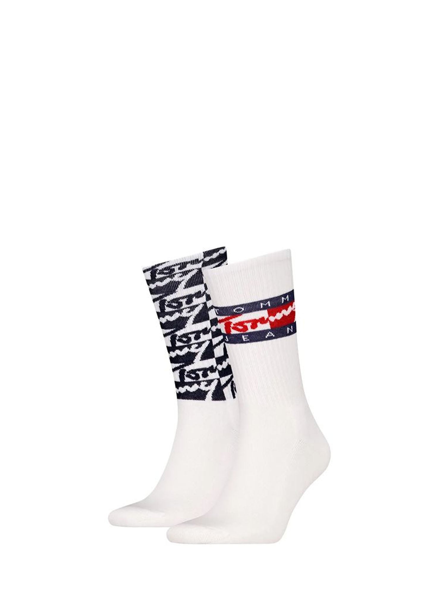 TOMMY HILFIGER CALZINI TJ SOCK 2P FLAG BIANCO