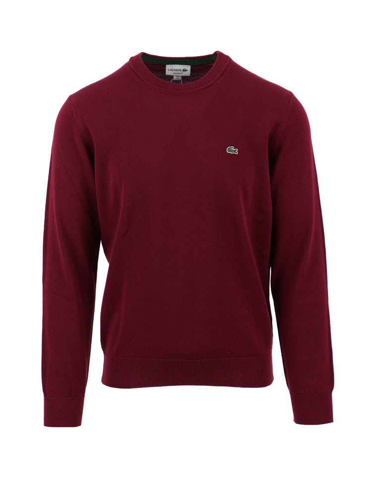 LACOSTE PULLOVER GIROCOLLO BORDEAUX