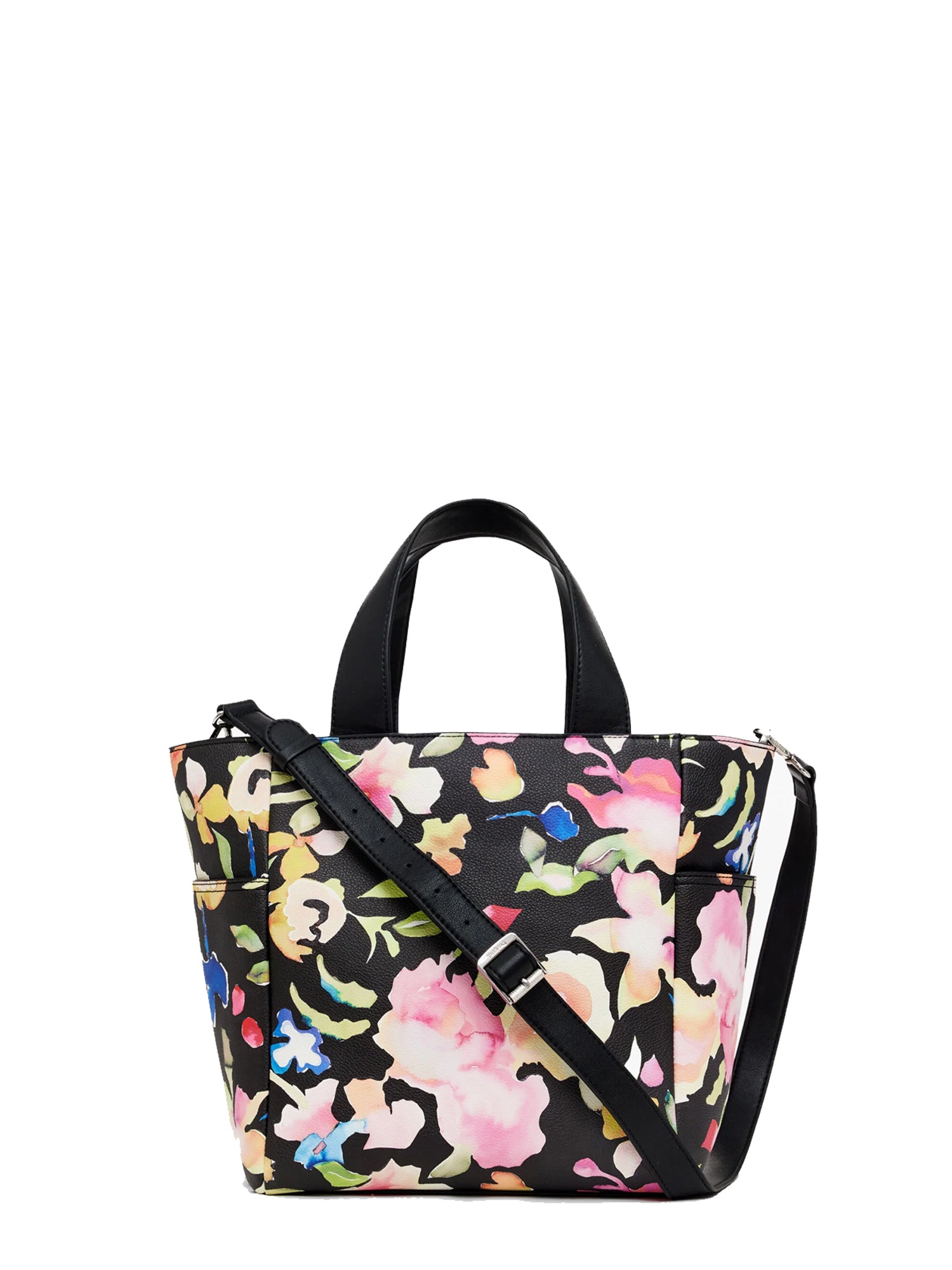 DESIGUAL BORSA A SPALLA CON FIORI NERO