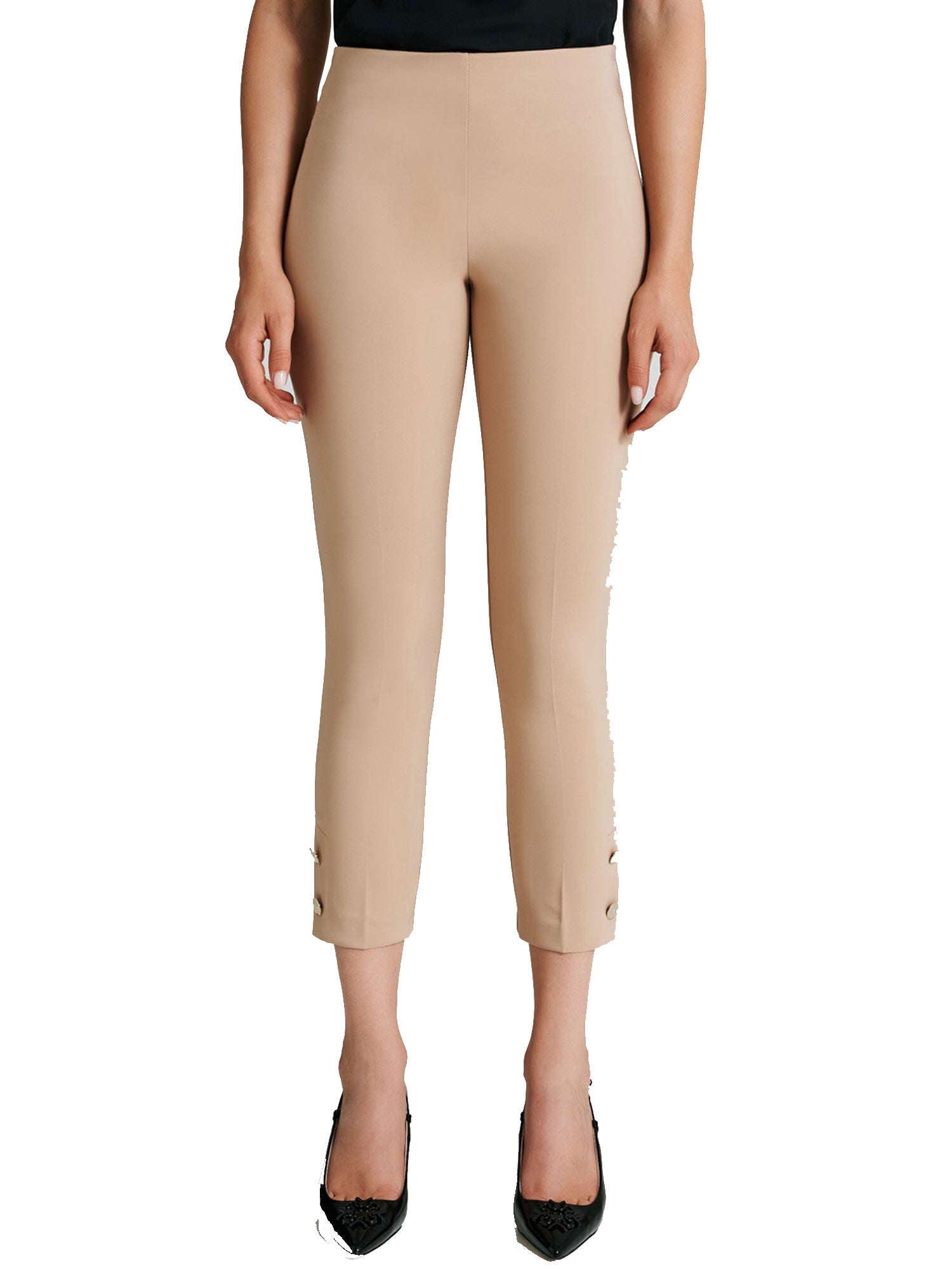 RINASCIMENTO PANTALONI SLIM FIT IN TESSUTO TECNICO BEIGE