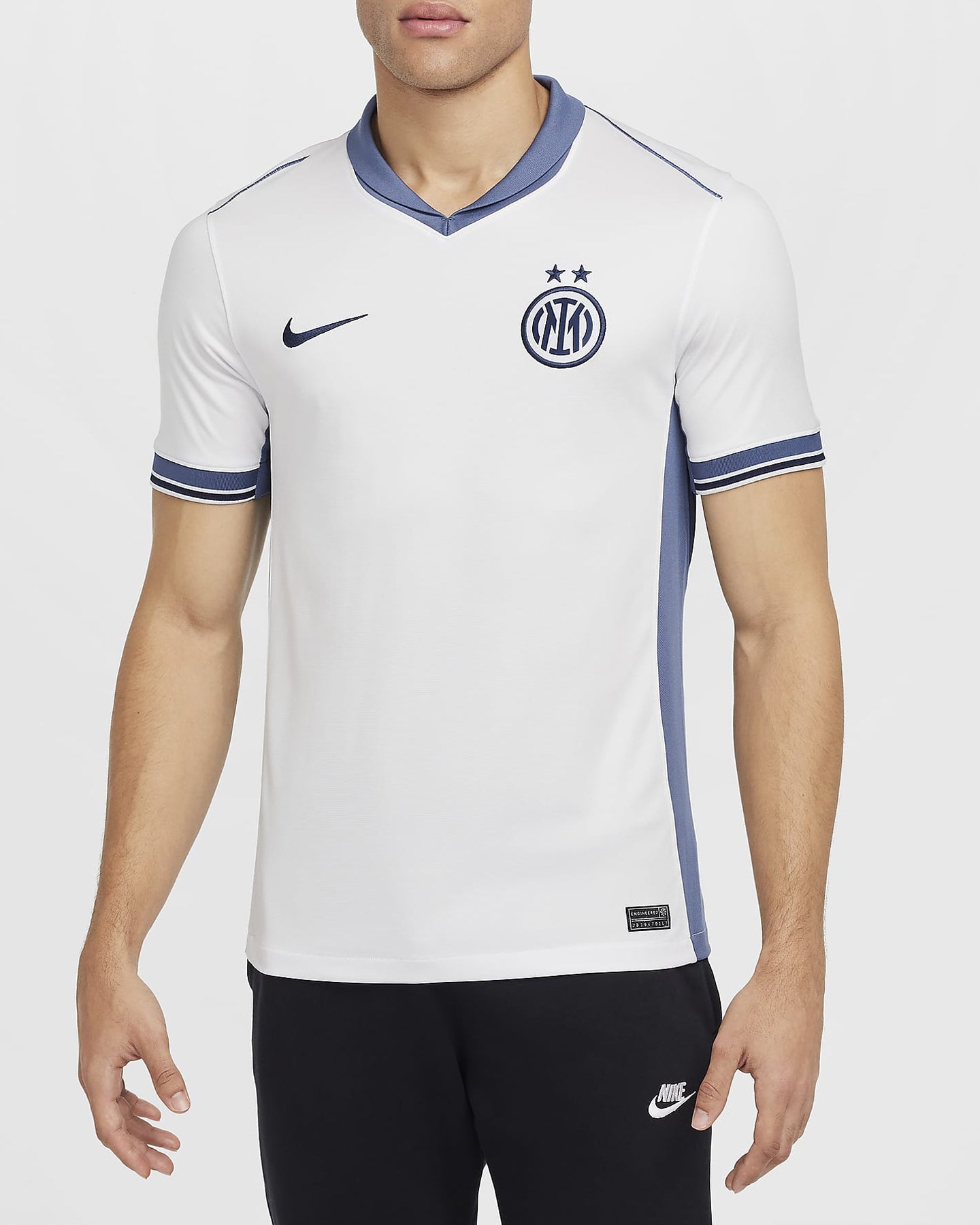 NIKE MAGLIA DA CALCIO REPLICA INTER 2024/25 STADIUM/AWAY BIANCO