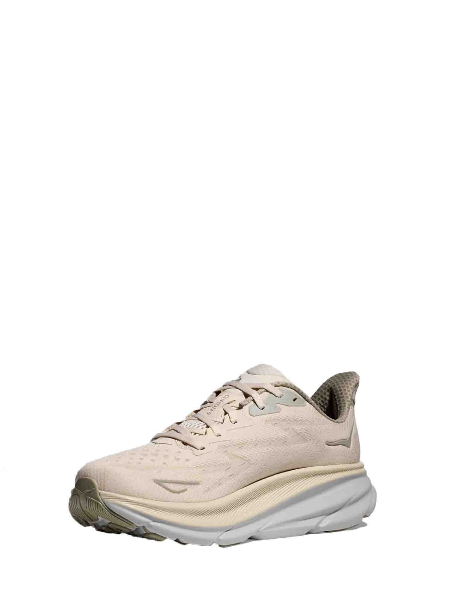 HOKA ONE ONE CLIFTON9 SCARPE RUNNING BEIGE