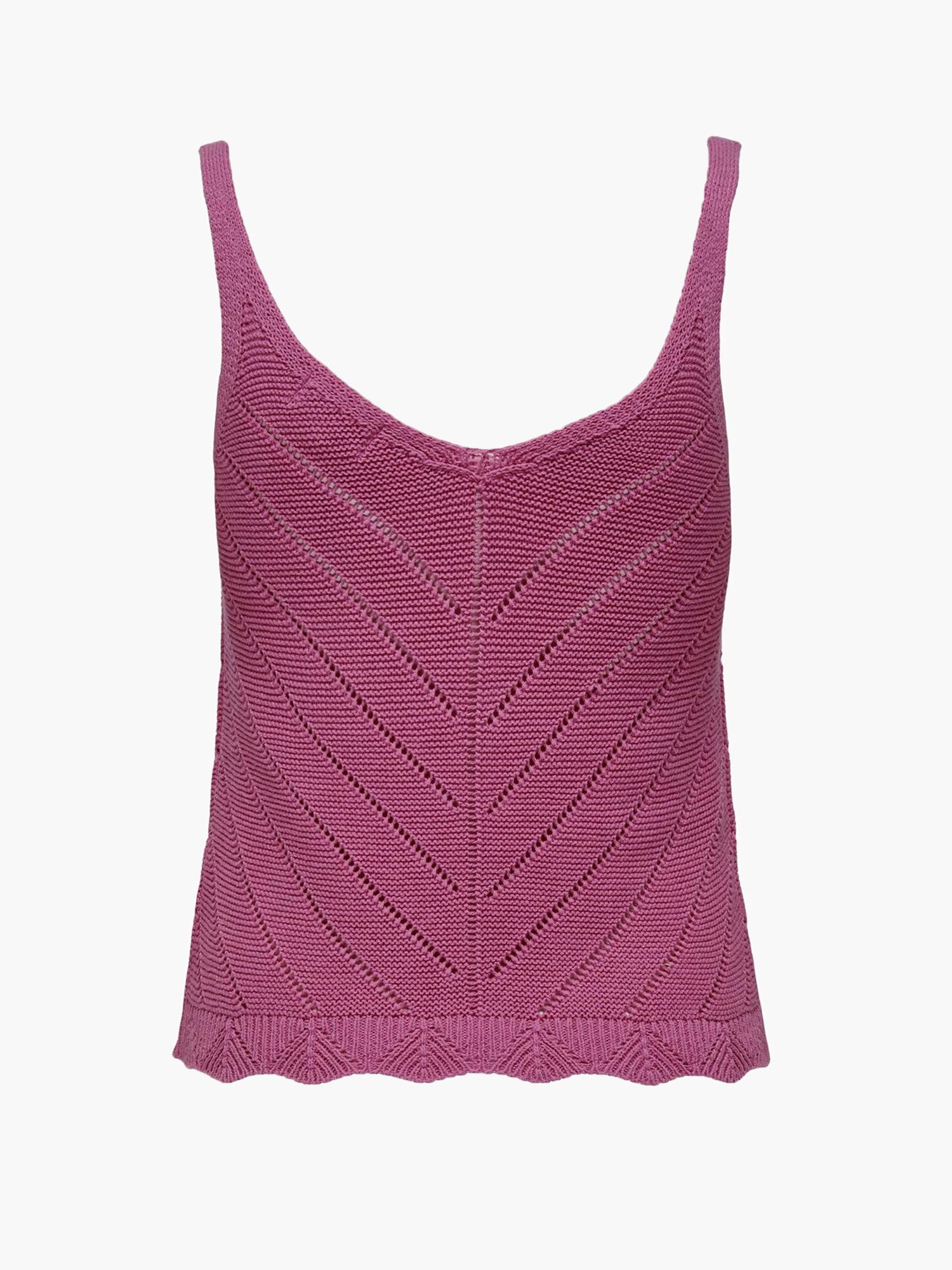 ONLY TOP ROSELIA LAVORATO A MAGLIA MAGENTA