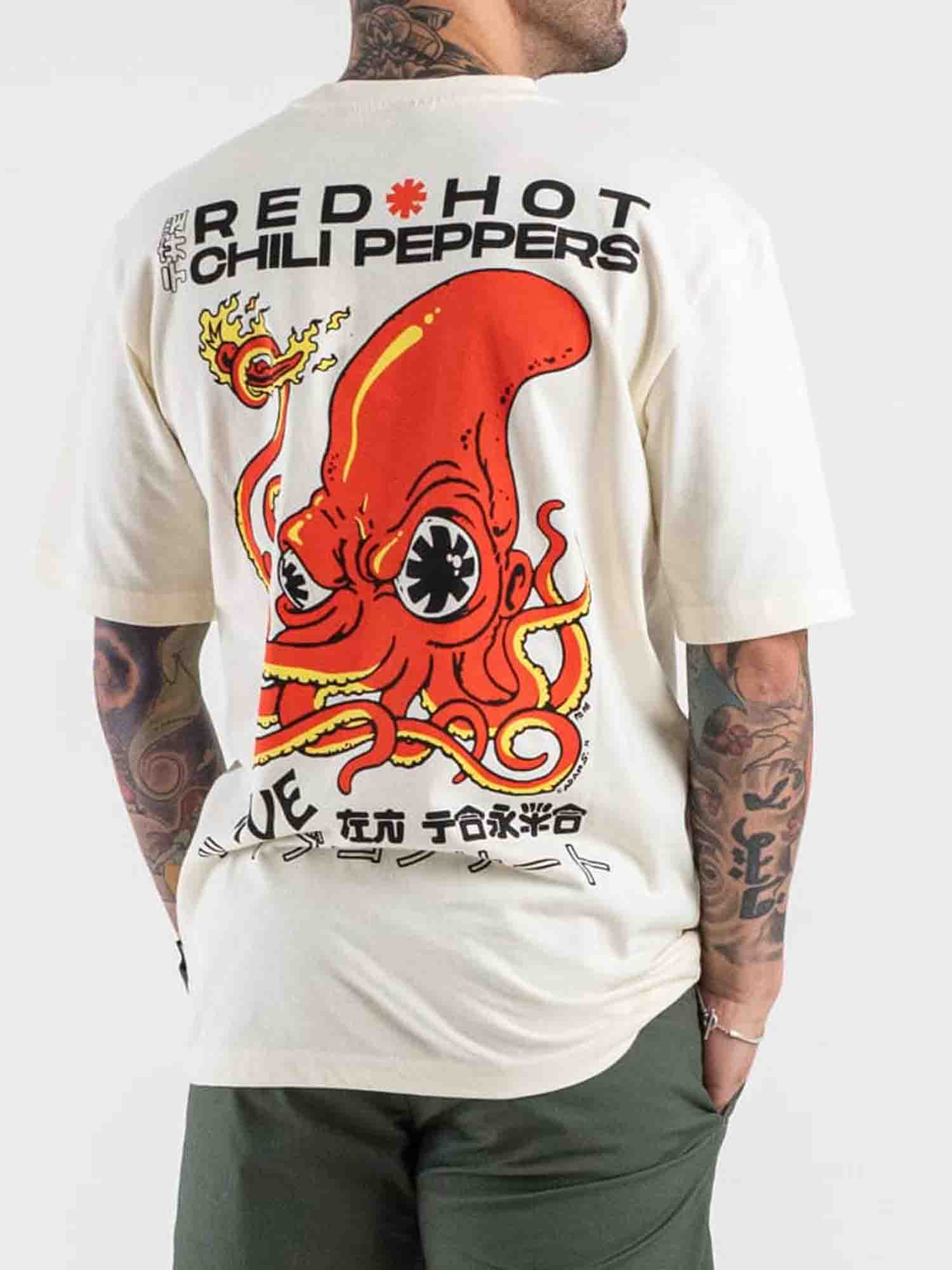 ONLY&SONS T-SHIRT RED HOT CHILLI PEPPERS ANTIQUE WHITE