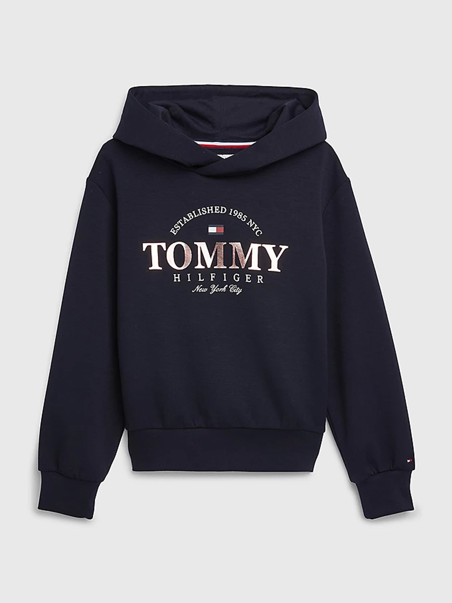 TOMMY HILFIGER FELPA CON CAPPUCCIO BLU SCURO