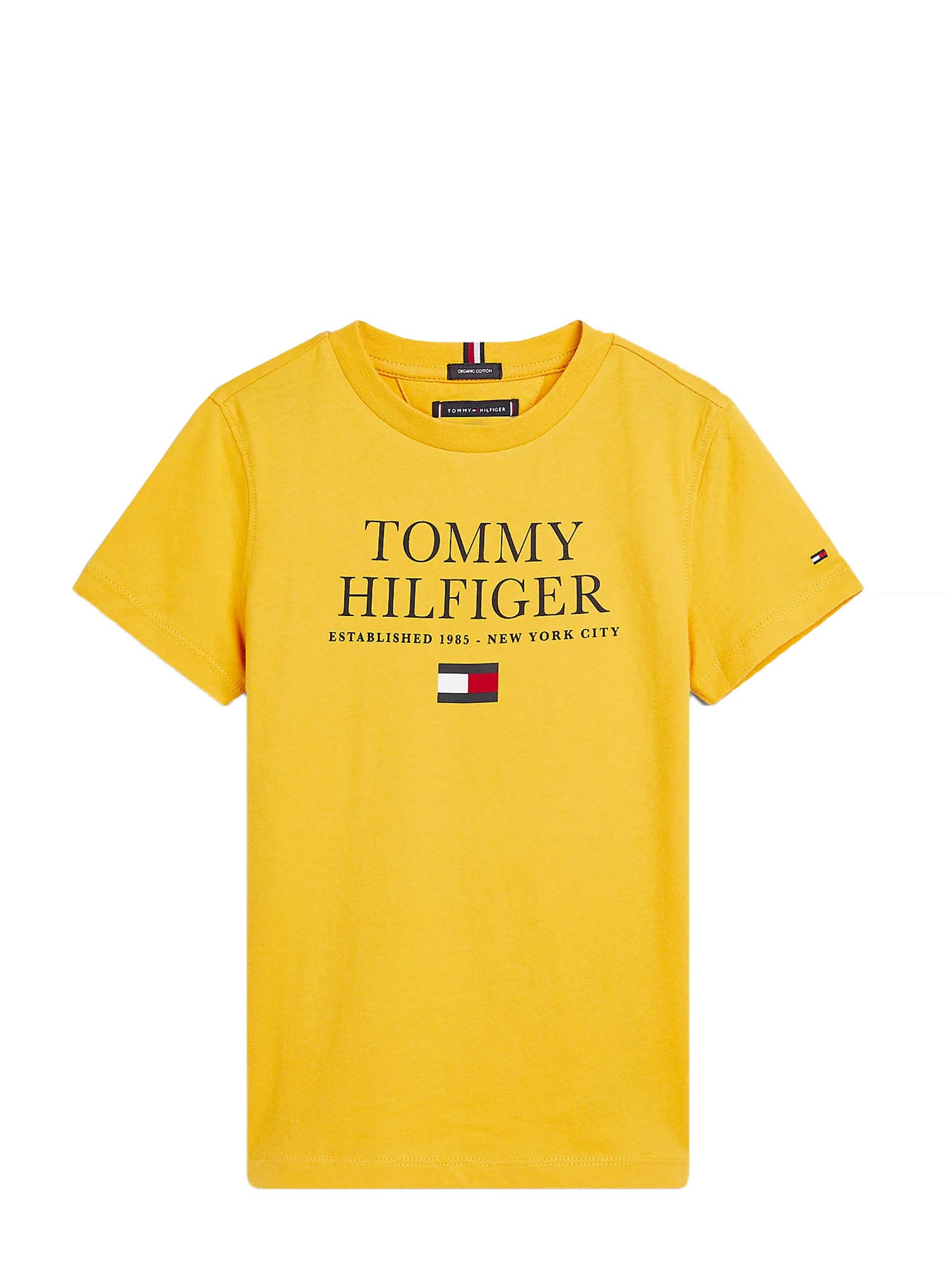 TOMMY HILFIGER T-SHIRT IN COTONE GIALLO