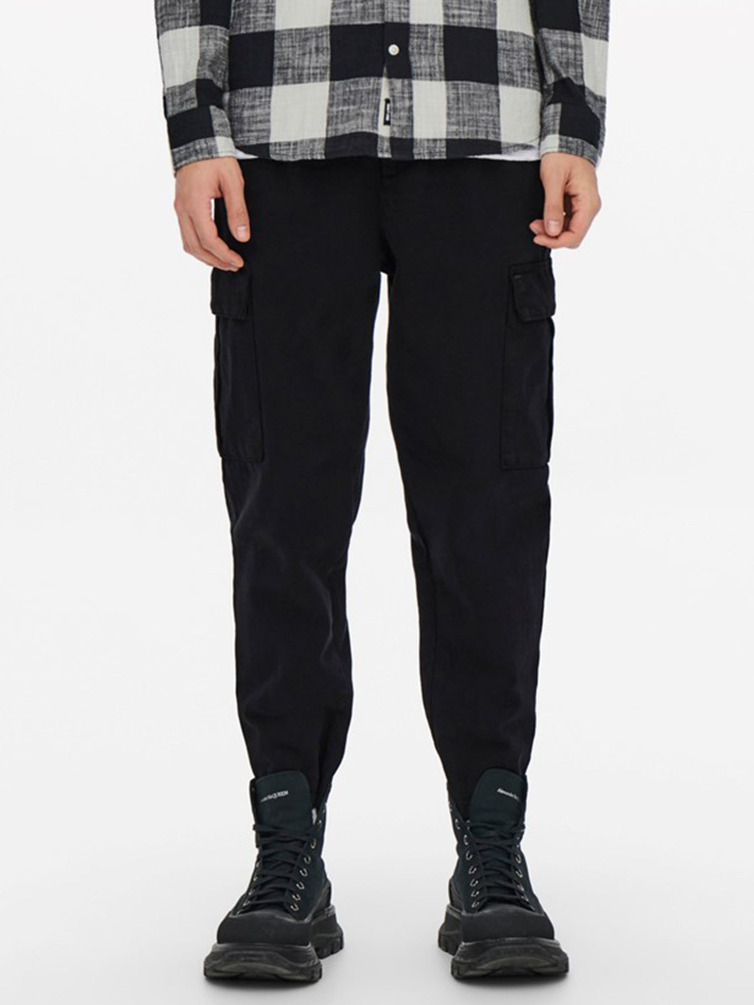 ONLY&SONS PANTALONI CARGO NERO