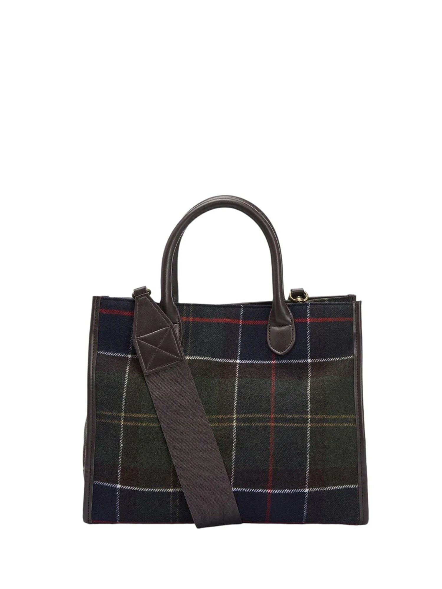 BARBOUR BARRHILL BORSA A MANO TARTAN VERDE