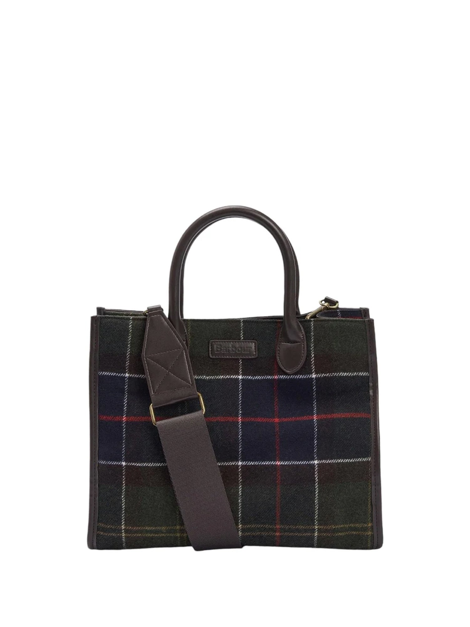 BARBOUR BARRHILL BORSA A MANO TARTAN VERDE