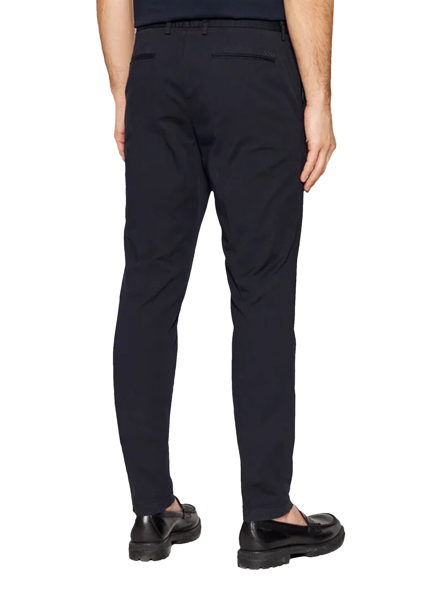 HUGO BOSS PANTALONI CHINO BLU SCURO