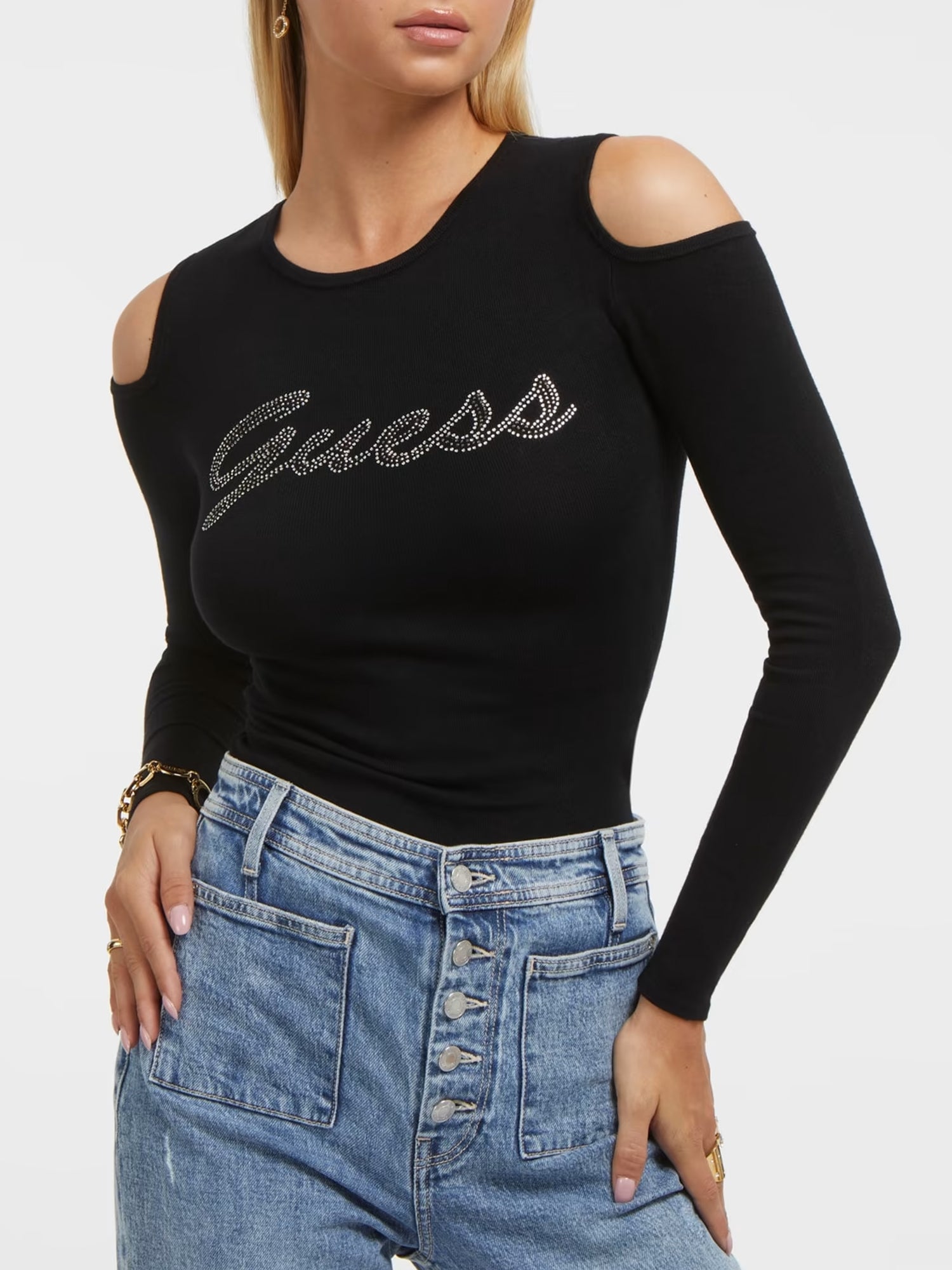 GUESS JEANS MAGLIA COLD NERO