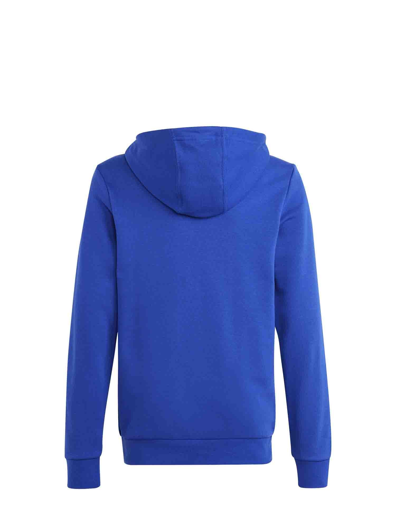 ADIDAS FELPA JUNIOR CON CAPPUCCIO BIG LOGO BLU