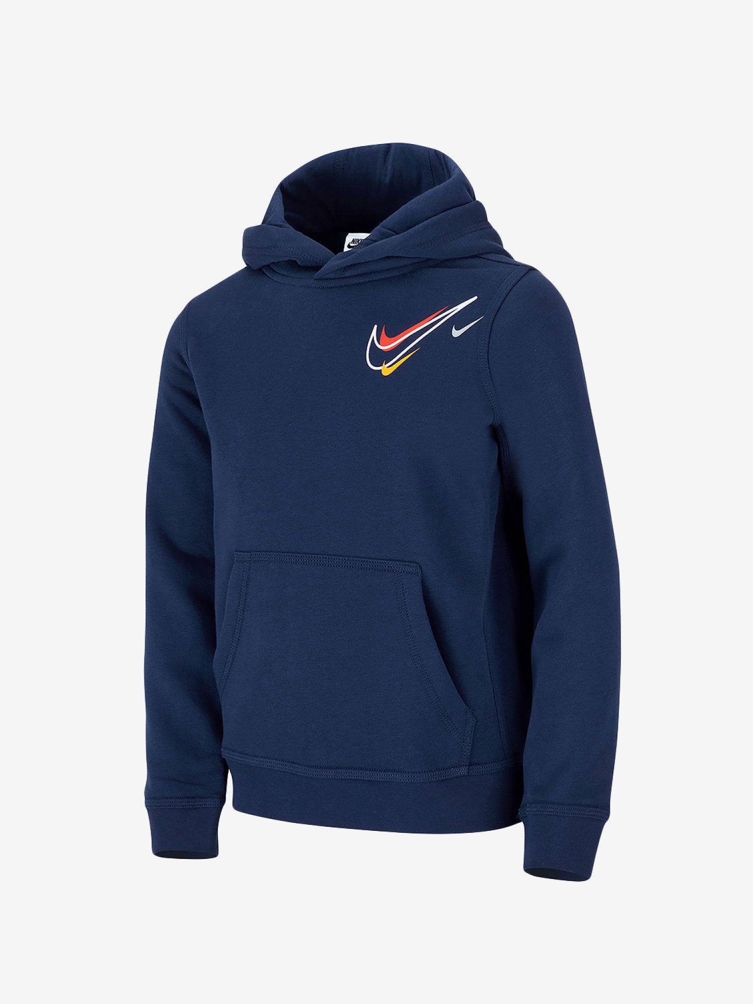 NIKE FELPA CON CAPPUCCIO JUNIOR FLEECE BLU