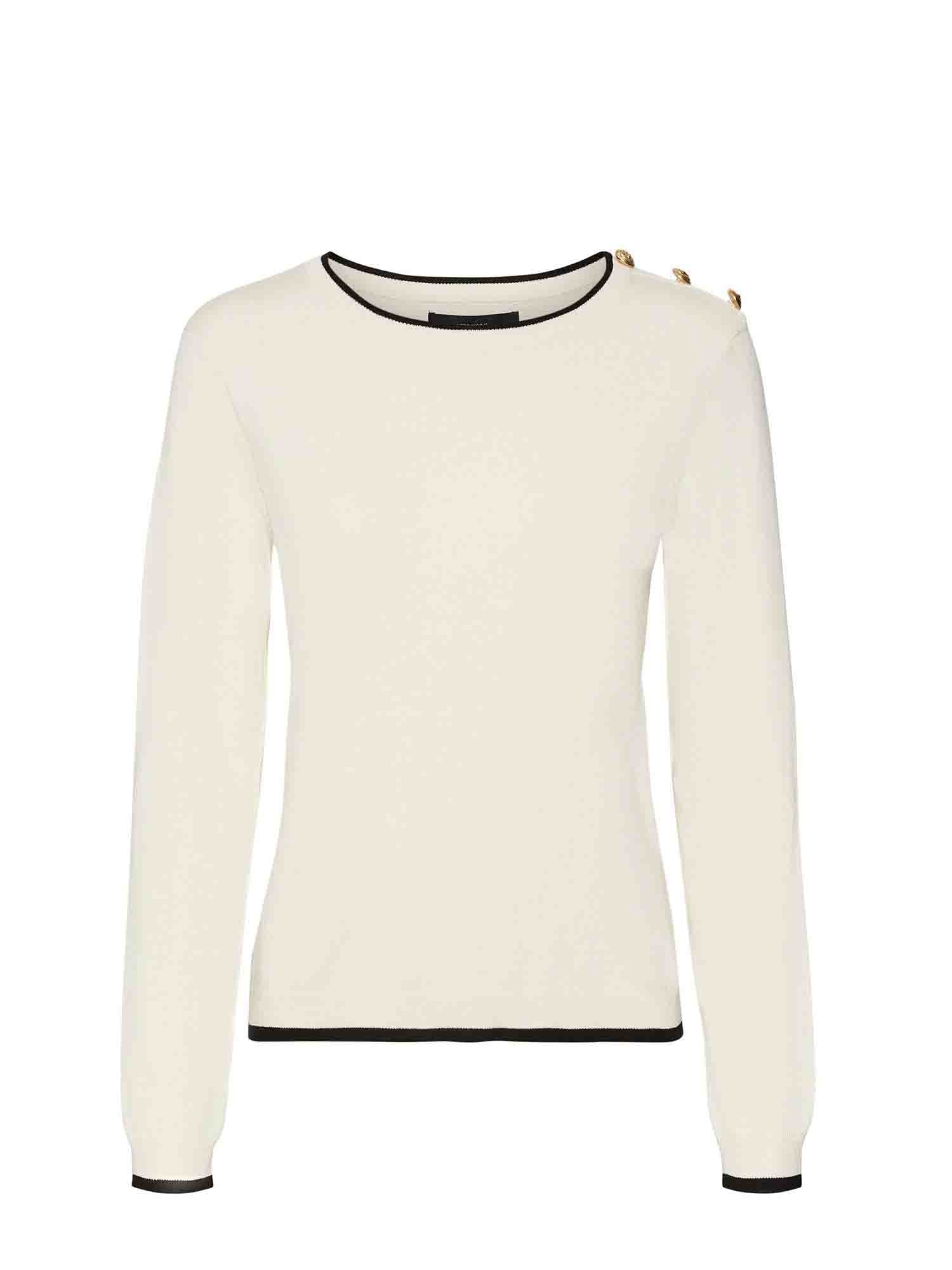 VERO MODA MAGLIA GIROCOLLO BIANCO