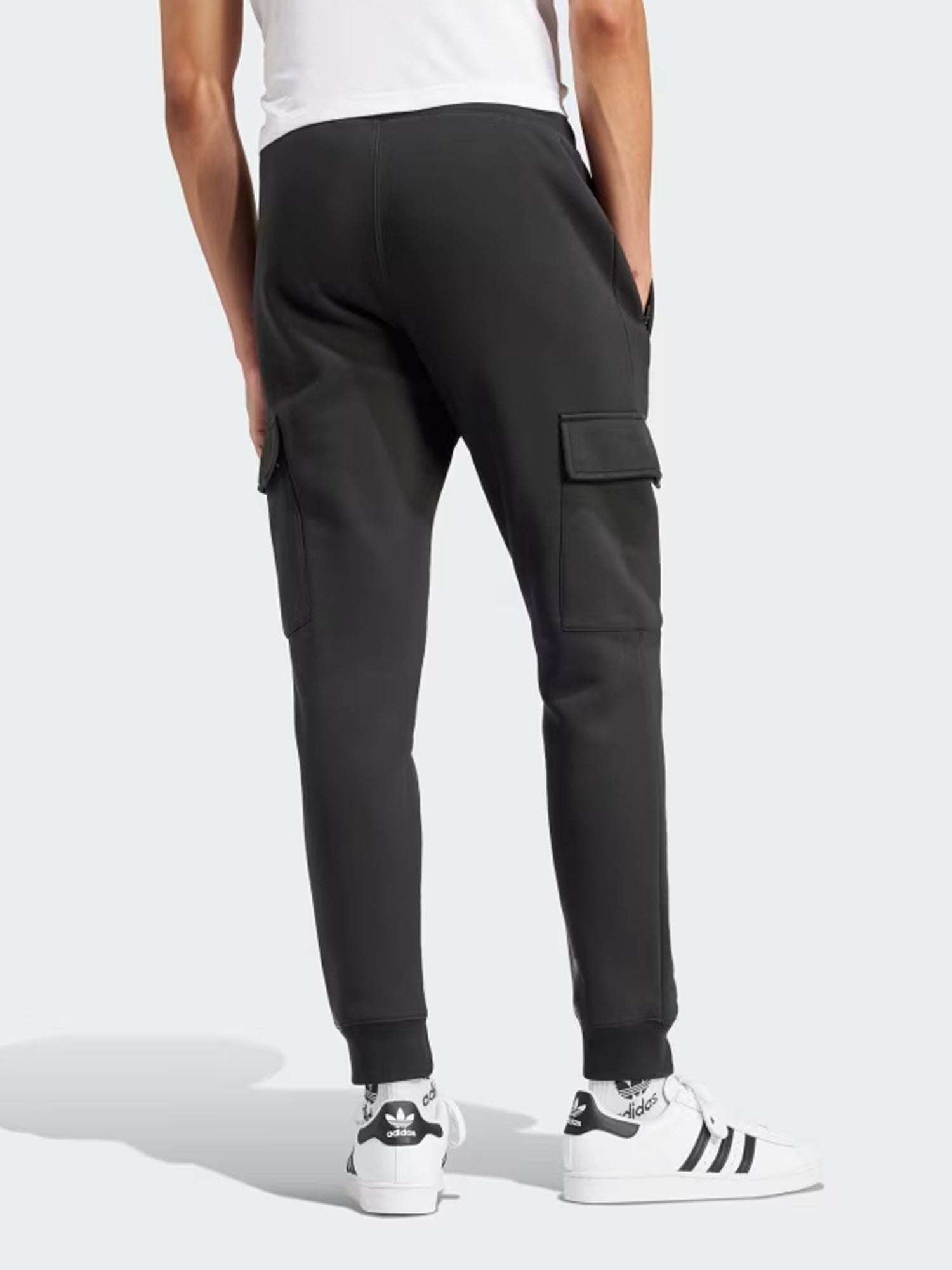 ADIDAS ORIGINALS PANTALONI CARGO TREFOIL ESSENTIALS NERO