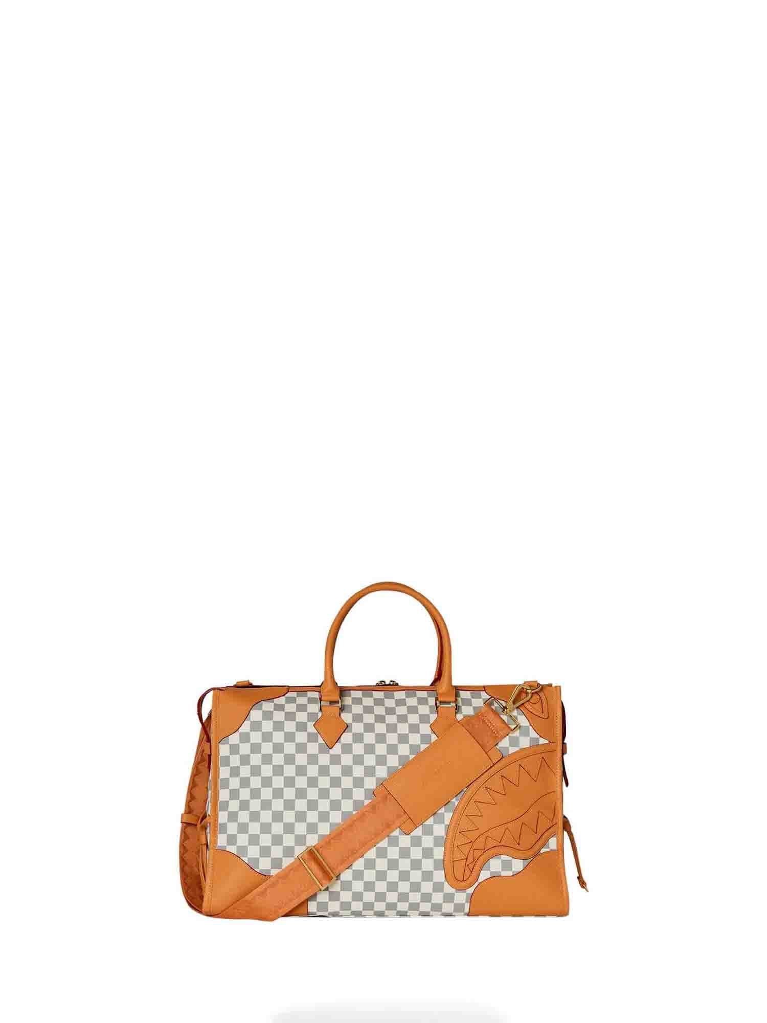 SPRAYGROUND HENNY RACEWAY CREAM PYRAMID BORSA BIANCO