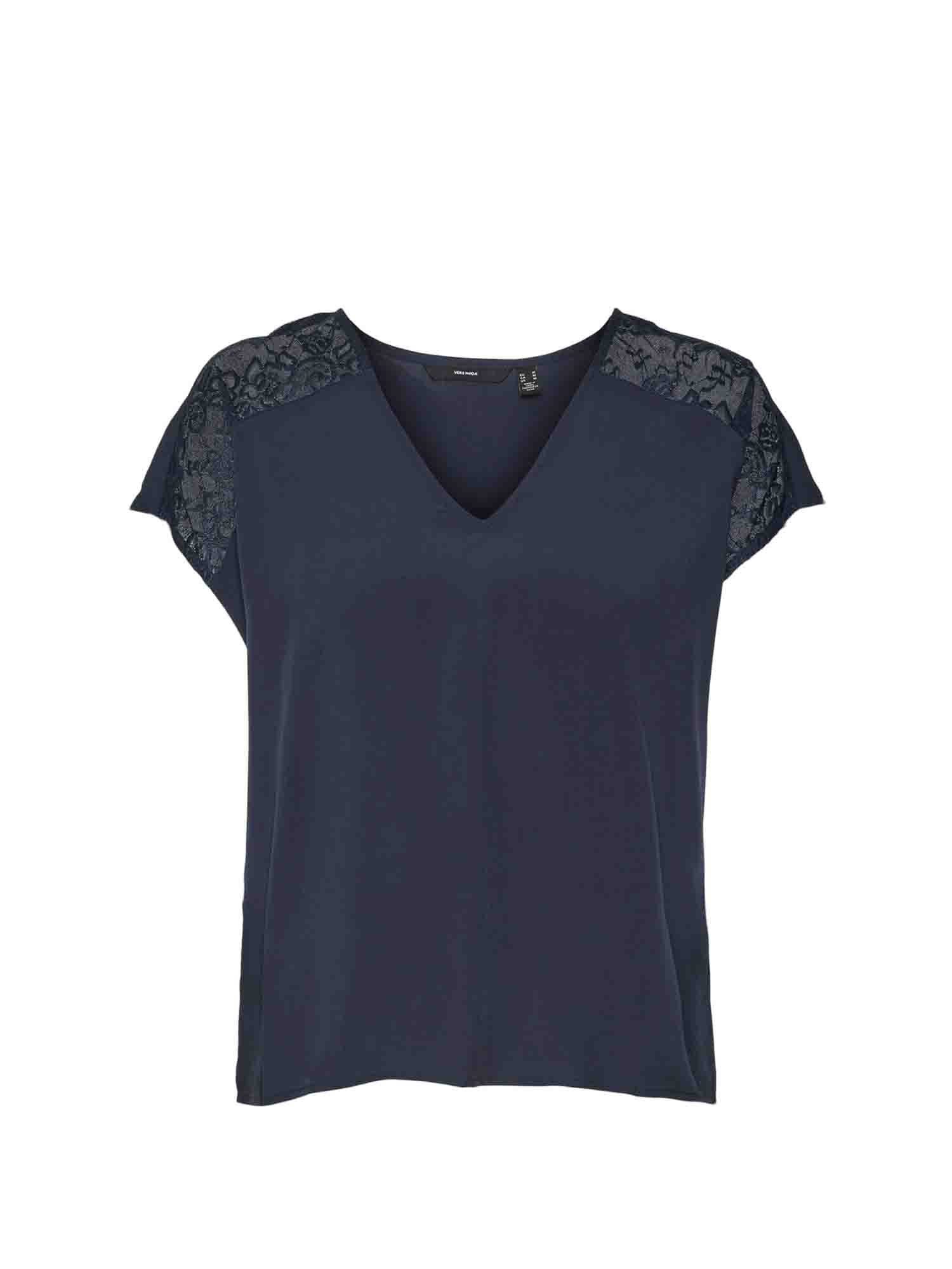 VERO MODA RUSK LACE TOP NAVY BLAZER