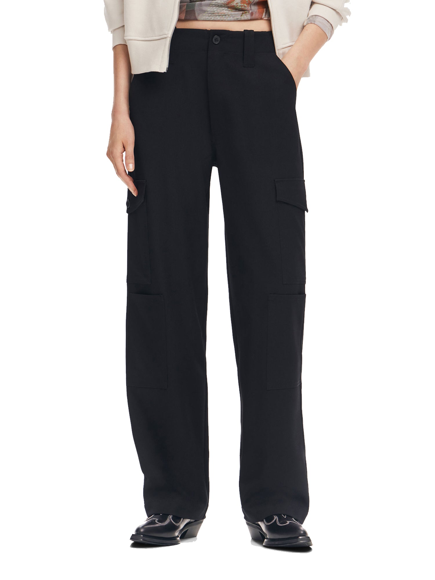 DESIGUAL PANTALONI CARGO NERO